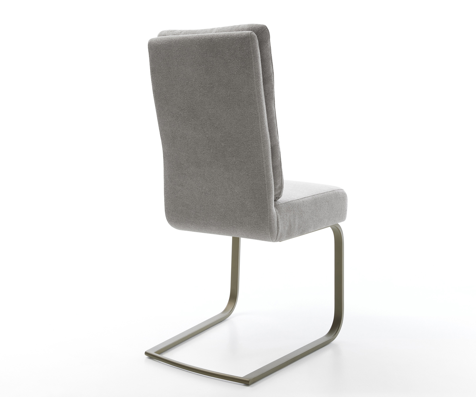 Konzolová jedálenská stolička Pela-Flex texturovaná látka mäkký sivá konzolová jedálenská stolička plochý titánová farba vrecková pružina - Image 5