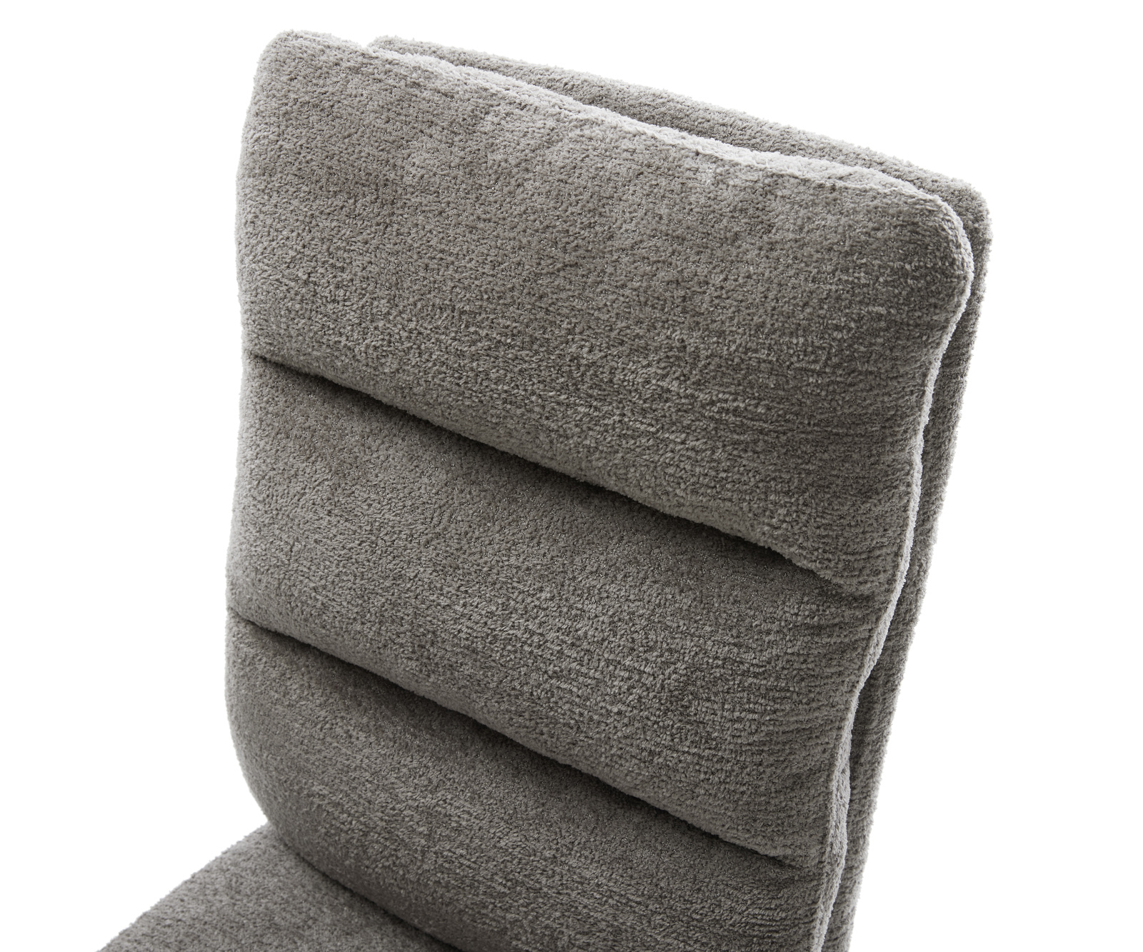 Konzolová jedálenská stolička Pela-Flex bouclé mäkký tmavobéžová konzolová jedálenská stolička plochý grafit vrecková pružina - Image 4