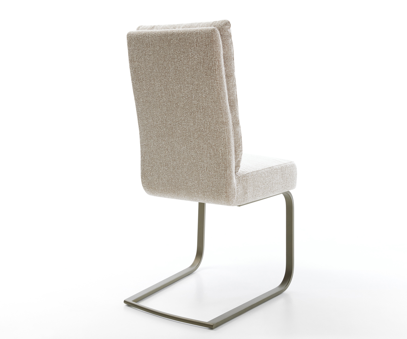 Konzolová jedálenská stolička Pela-Flex tkanina mäkká béžová konzolová jedálenská stolička plochá titánová farba vrecková pružina - Image 5
