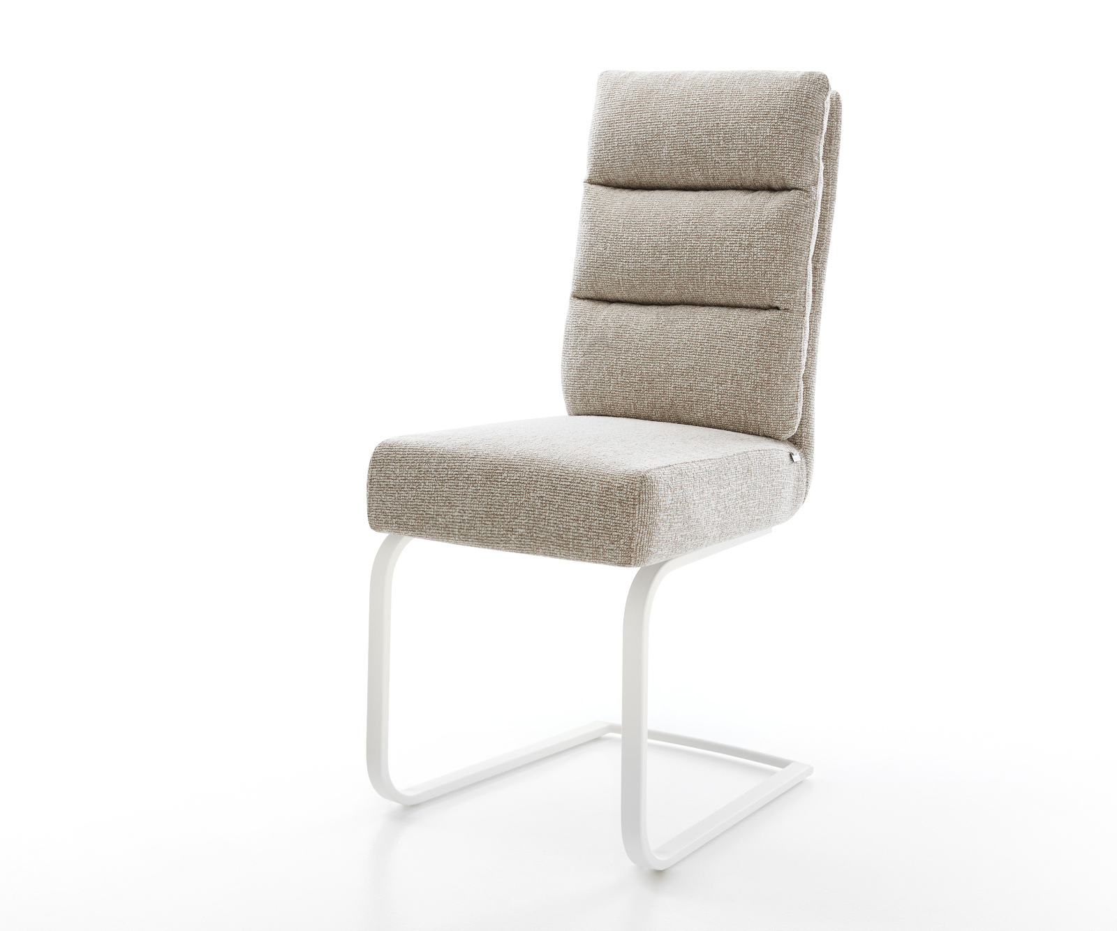 Konzolová jedálenská stolička Pela-Flex tkanina mäkký béžová konzolová jedálenská stolička plochá biela vrecková pružina