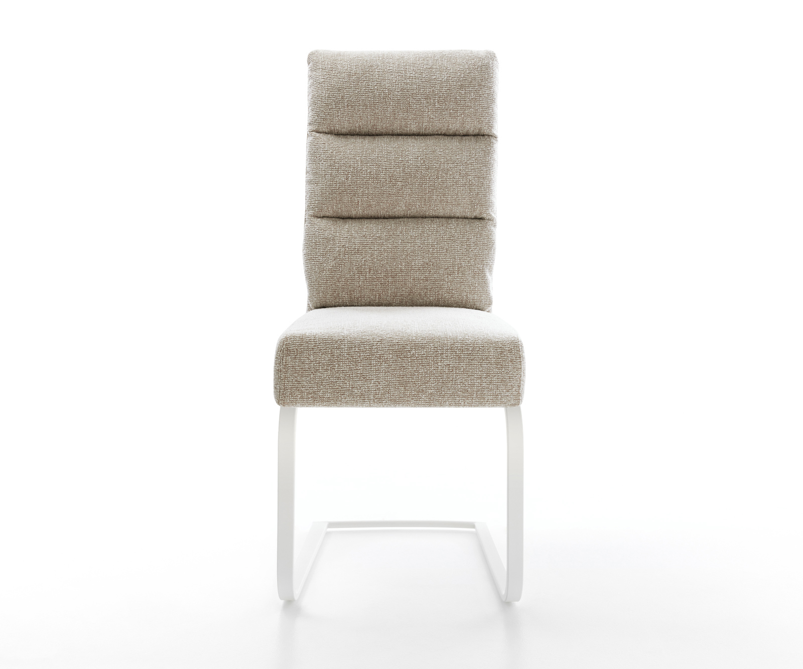Konzolová jedálenská stolička Pela-Flex tkanina mäkký béžová konzolová jedálenská stolička plochá biela vrecková pružina - Image 2