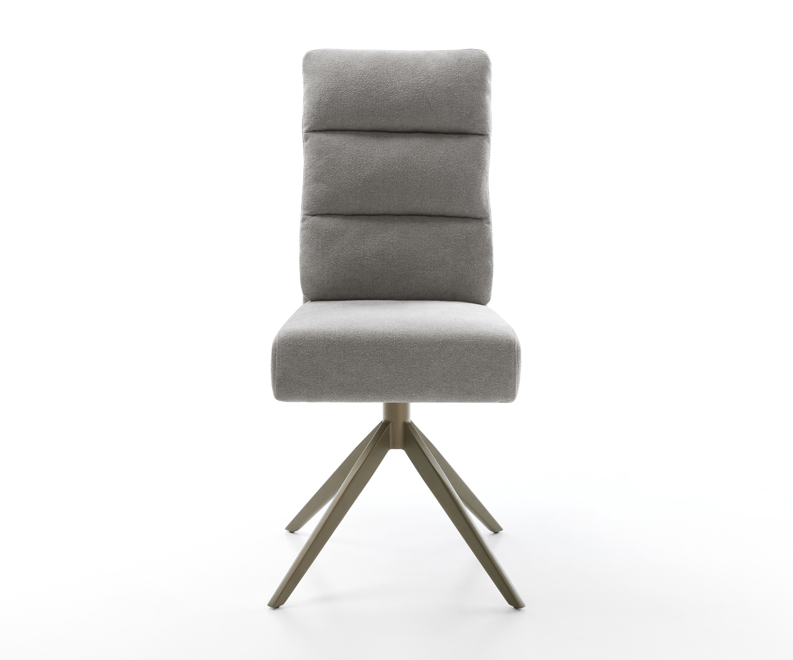 Jedálenská stolička Pela-Flex tkanina mäkký sivá krížová podstava široká titánová farba 360° otočný hojdacia funkcia vrecková pružina - Image 2