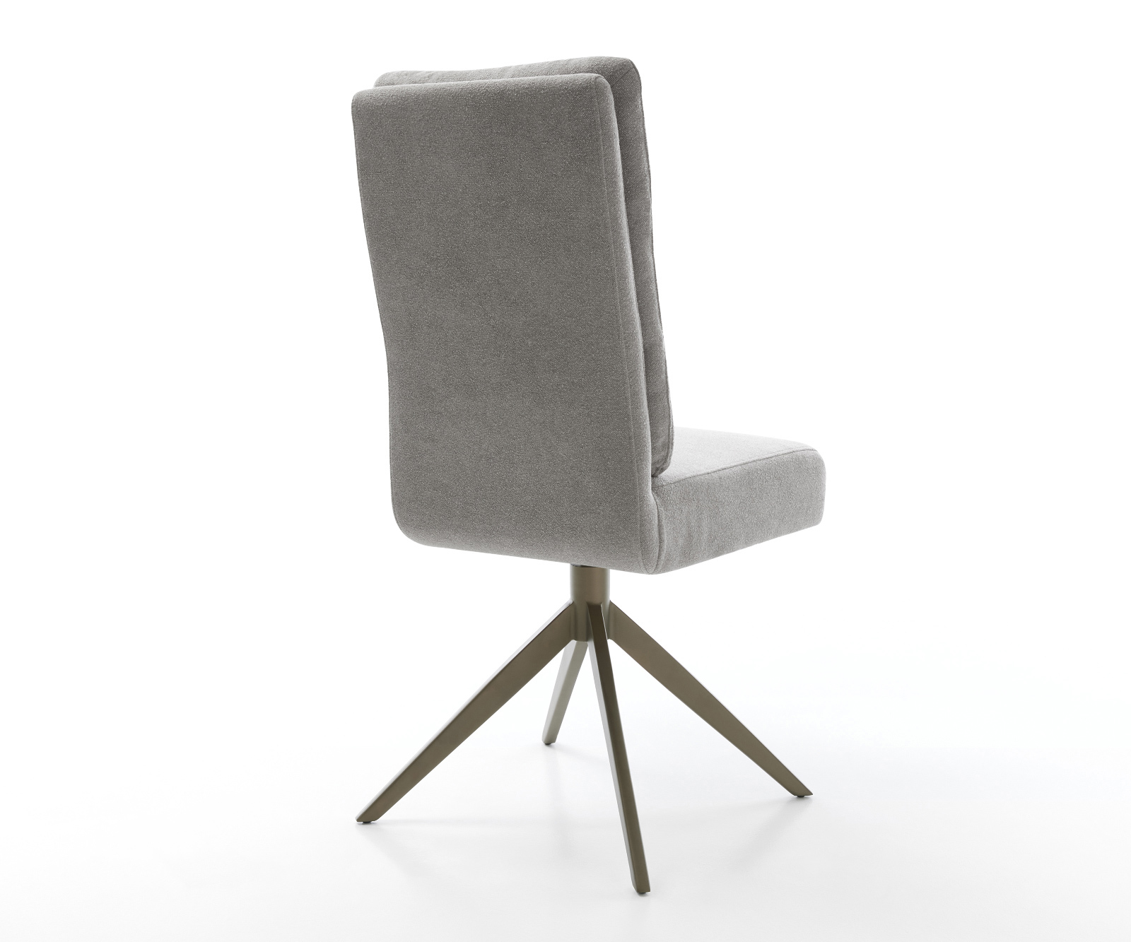 Jedálenská stolička Pela-Flex tkanina mäkký sivá krížová podstava široká titánová farba 360° otočný hojdacia funkcia vrecková pružina - Image 5