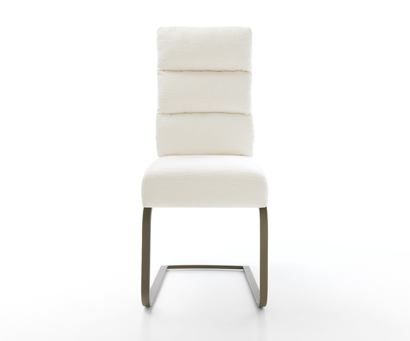 Konzolová jedálenská stolička Pela-Flex bouclé mäkký béžová konzolová jedálenská stolička plochý titánová farba vrecková pružina - Image 2