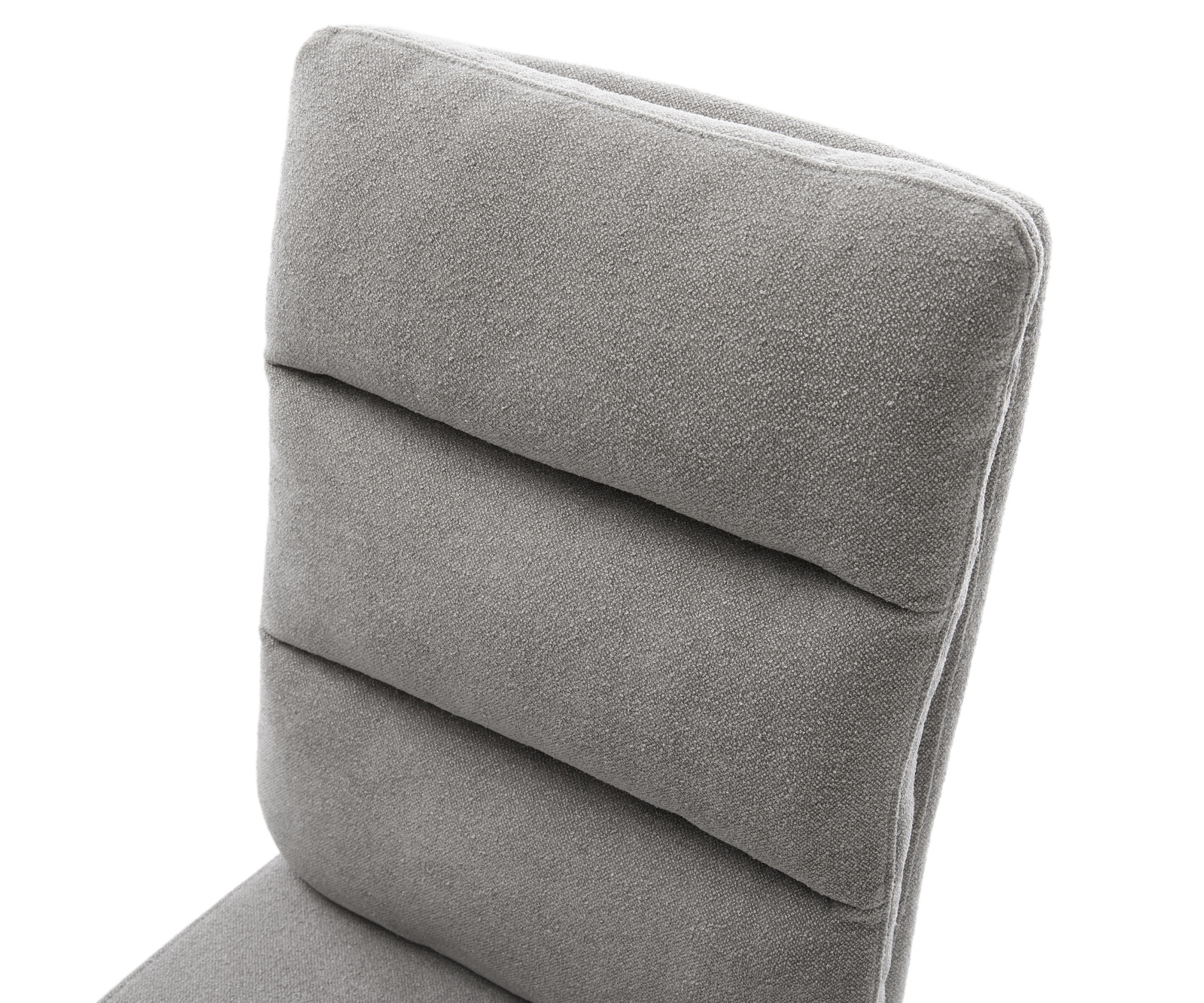 Jedálenská stolička Pela-Flex texturovaná látka mäkký sivá krížová podstava široká čierna 360° otočná hojdacia funkcia vrecková pružina - Image 4