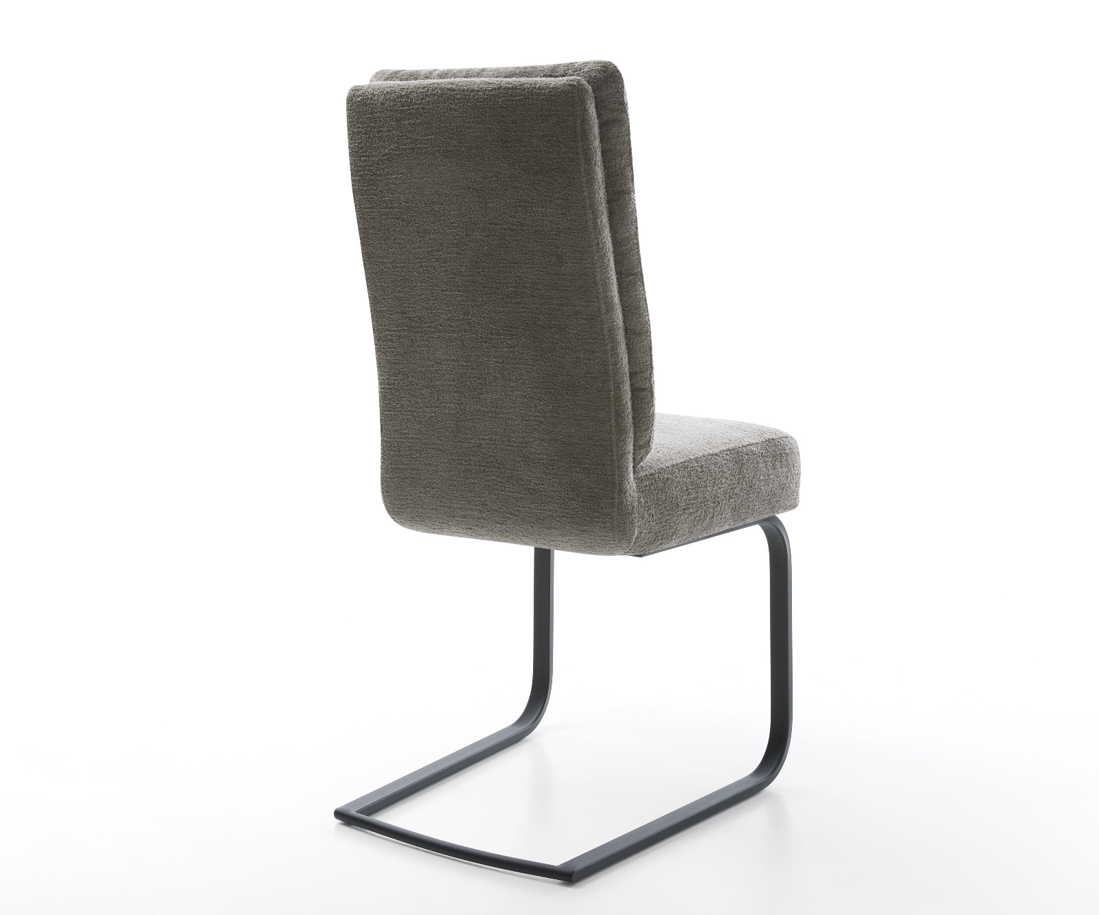 Konzolová jedálenská stolička Pela-Flex bouclé mäkký tmavobéžová konzolová jedálenská stolička plochý čierna vrecková pružina - Image 5