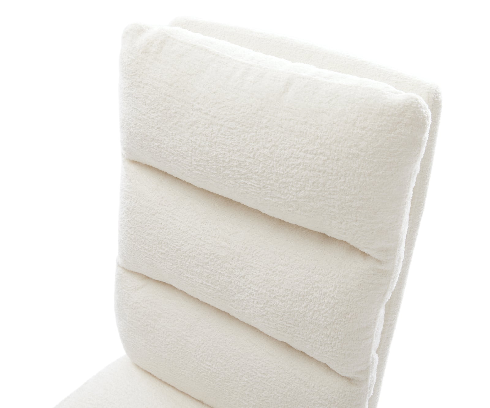 Jedálenská stolička Pela-Flex bouclé mäkký béžová krížová podstava široká čierna 360° otočný hojdacia funkcia vrecková pružina - Image 4