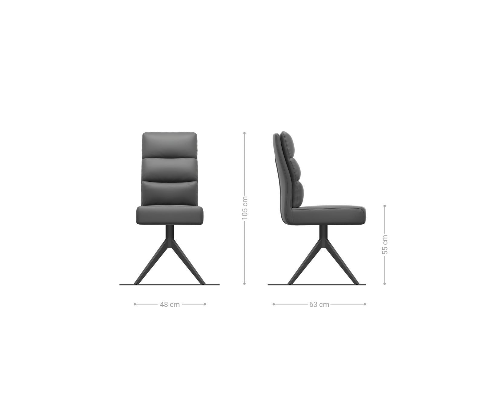 Jedálenská stolička Pela-Flex bouclé mäkký béžová krížová podstava široká čierna 360° otočný hojdacia funkcia vrecková pružina - Image 6