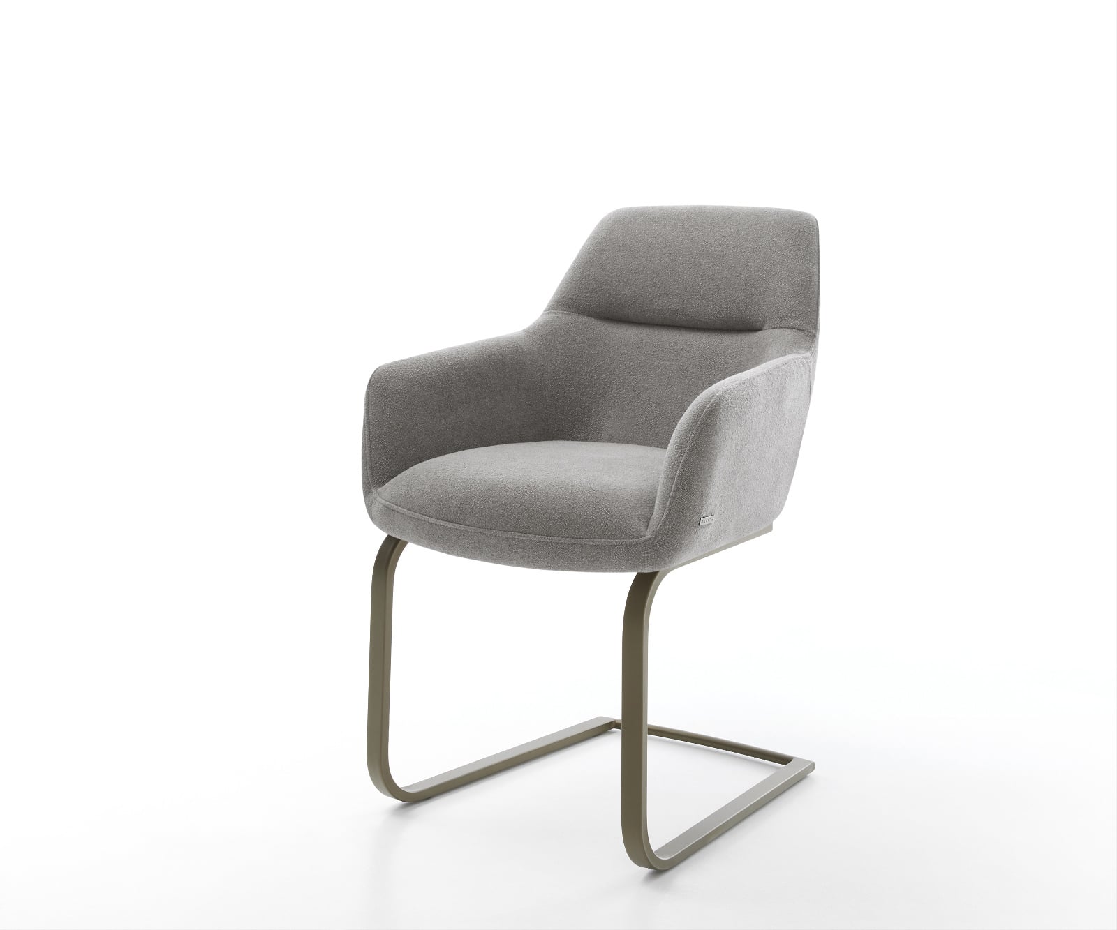 Konzolová jedálenská stolička Pejo-Flex štruktúrovaná látka mäkká sivá konzolová jedálenská stolička plochá Titánová farba vrecková pružina