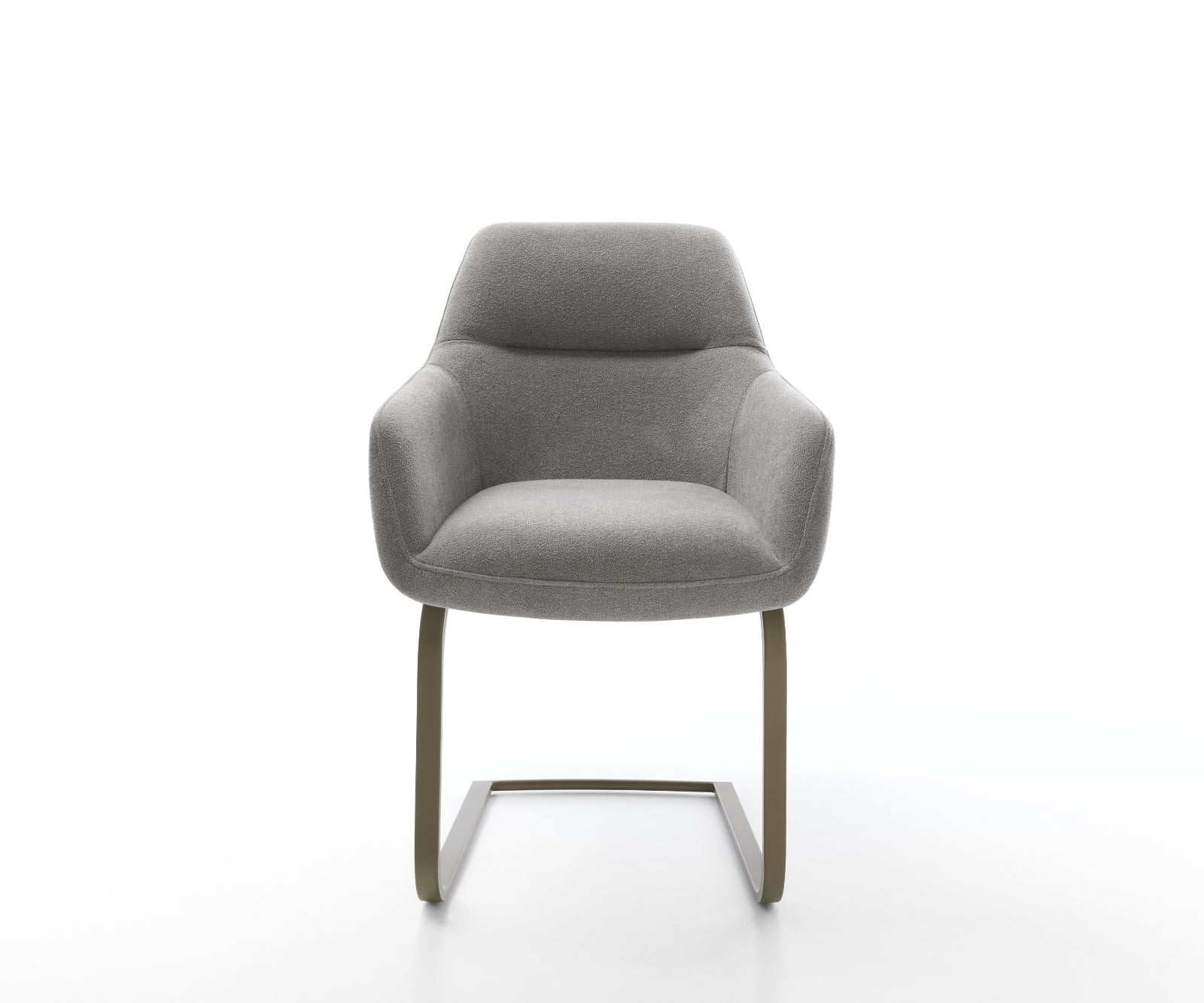 Konzolová jedálenská stolička Pejo-Flex štruktúrovaná látka mäkká sivá konzolová jedálenská stolička plochá Titánová farba vrecková pružina - Image 2