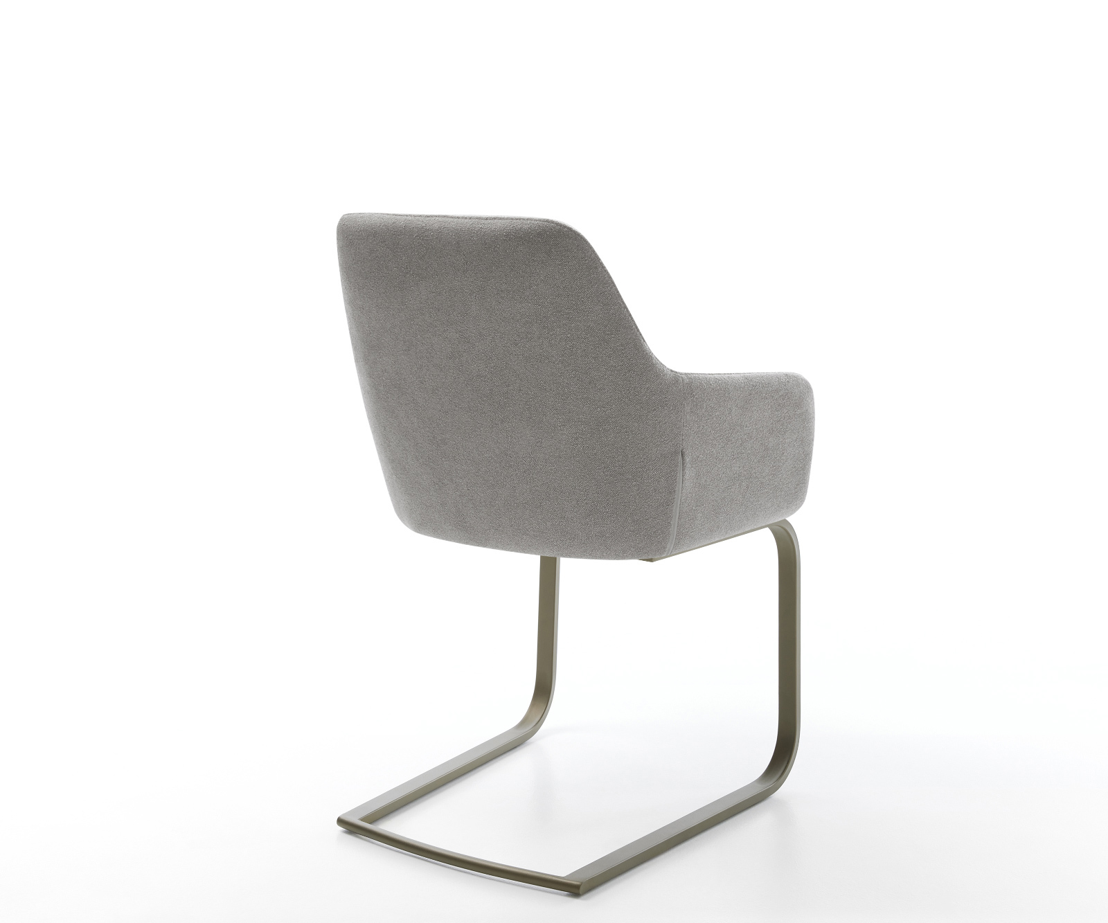 Konzolová jedálenská stolička Pejo-Flex štruktúrovaná látka mäkká sivá konzolová jedálenská stolička plochá Titánová farba vrecková pružina - Image 5