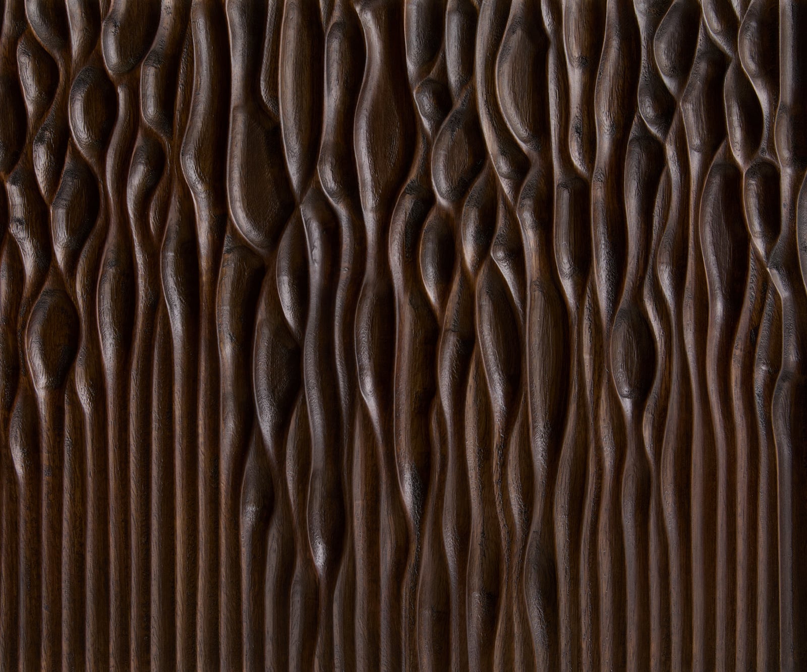 TV stolík Follia 200 cm mango hnedá 4 dvierka podstava v tvare L nerezová oceľ kefovaný - Image 6