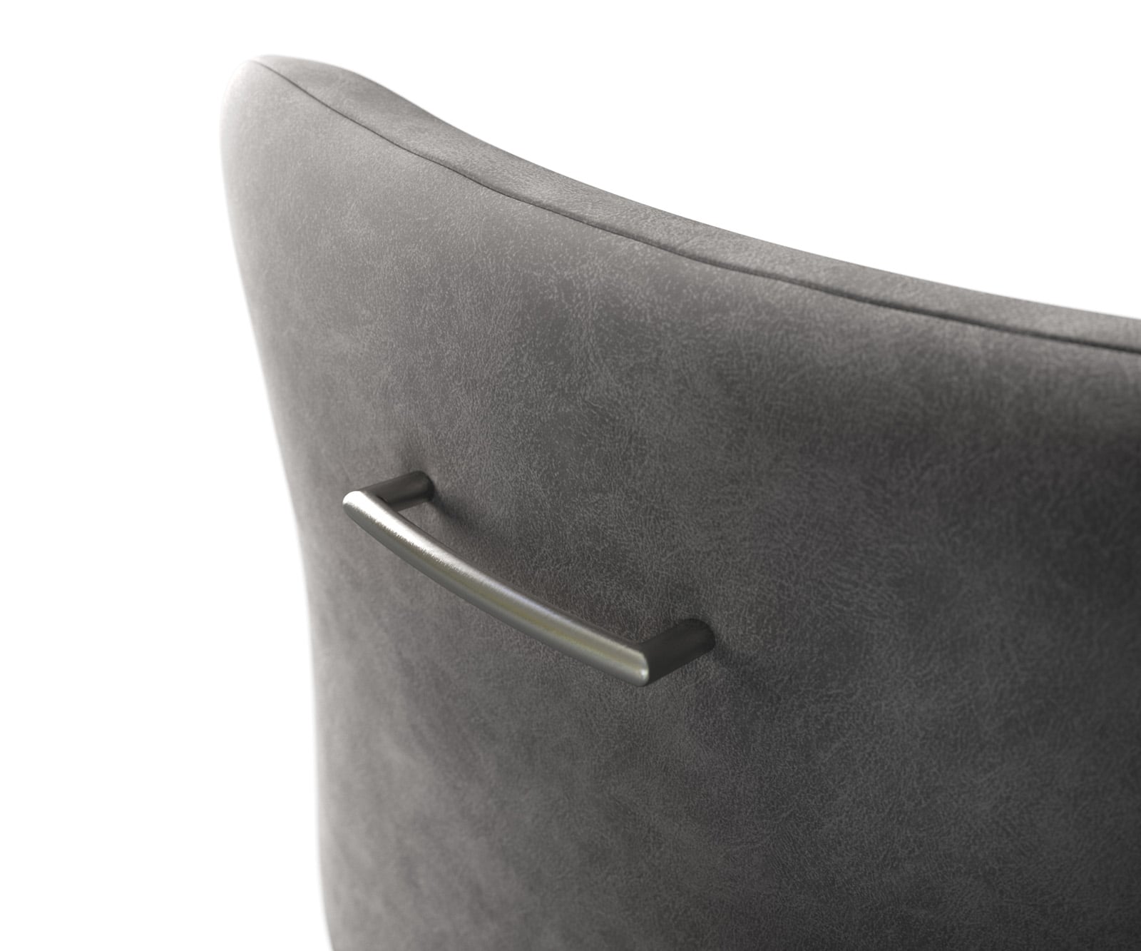 Barová stolička Flex rukoväť okrúhla nerezová oceľ strieborná