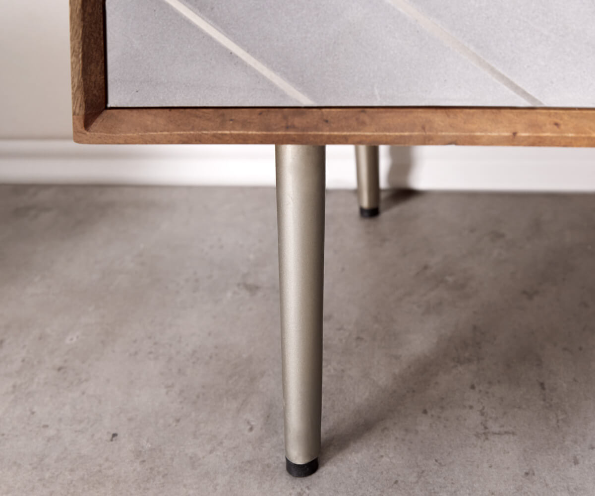 Podstava zúžená 20 cm kov strieborná (sada 4 ks) - Image 2