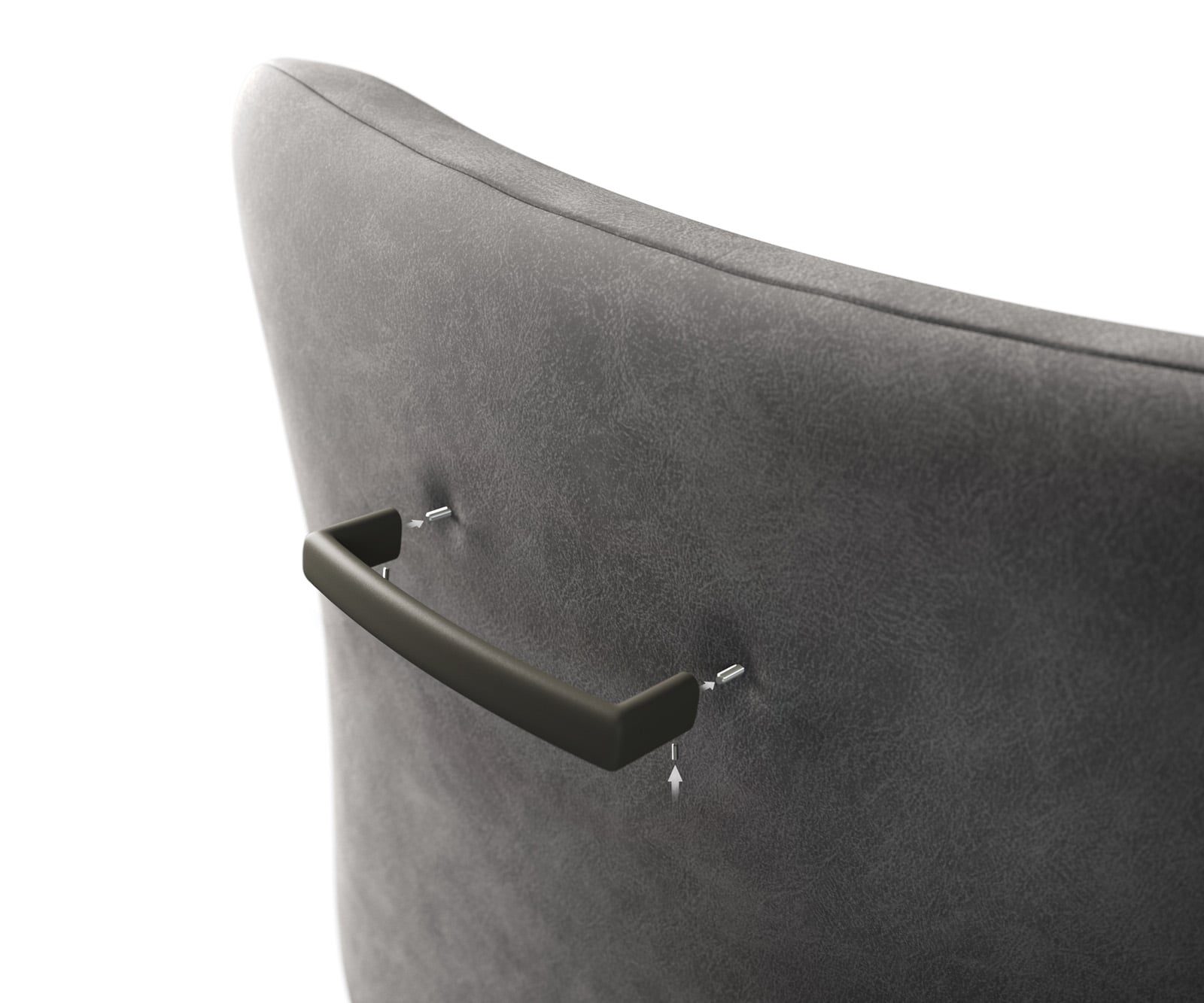 Barová stolička Flex plochá podstava kov titánová farba - Image 3