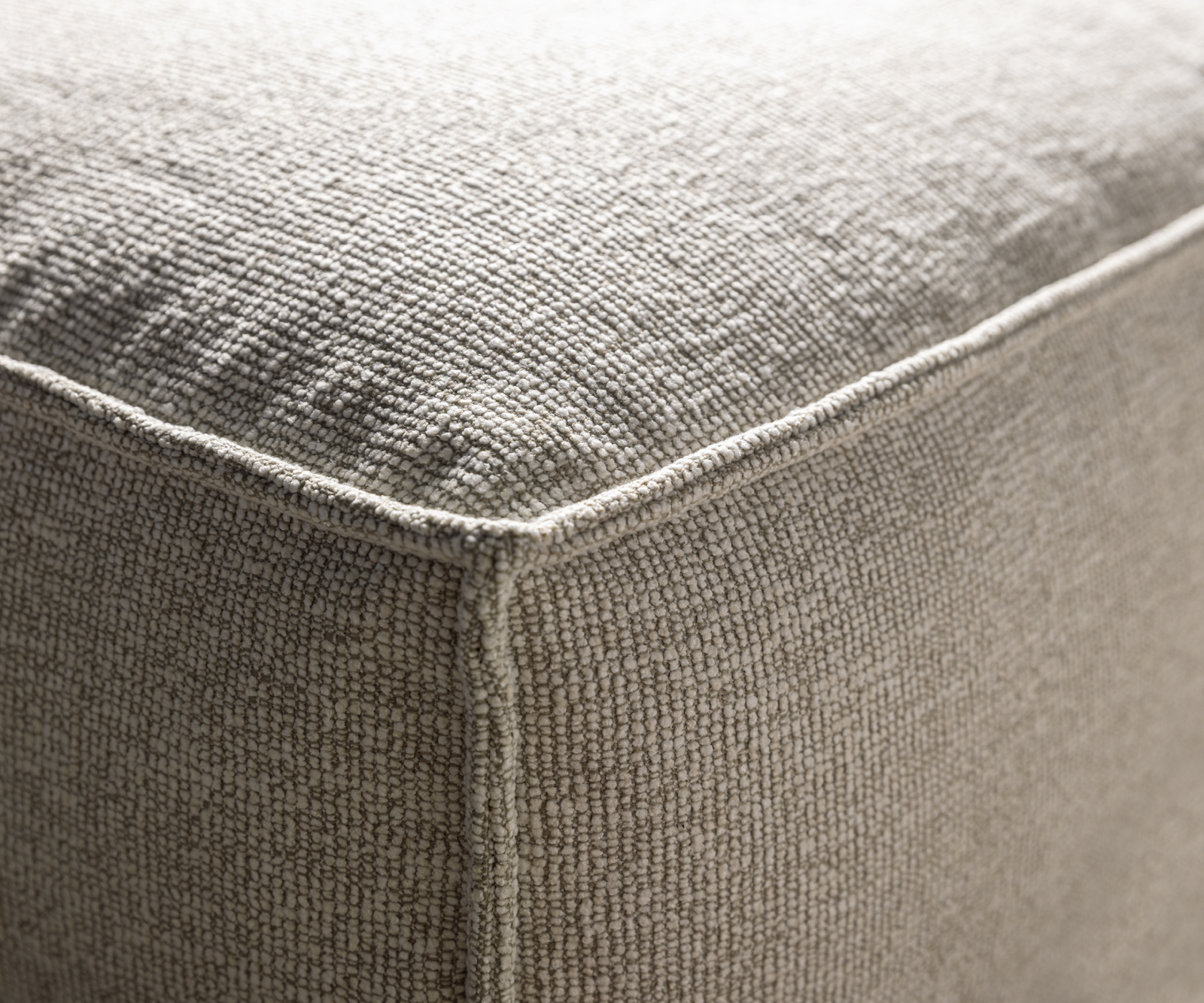 Pohovka v tvare U Freestyle 360x290 cm tkaná látka mäkká béžová lemovanie - Image 5