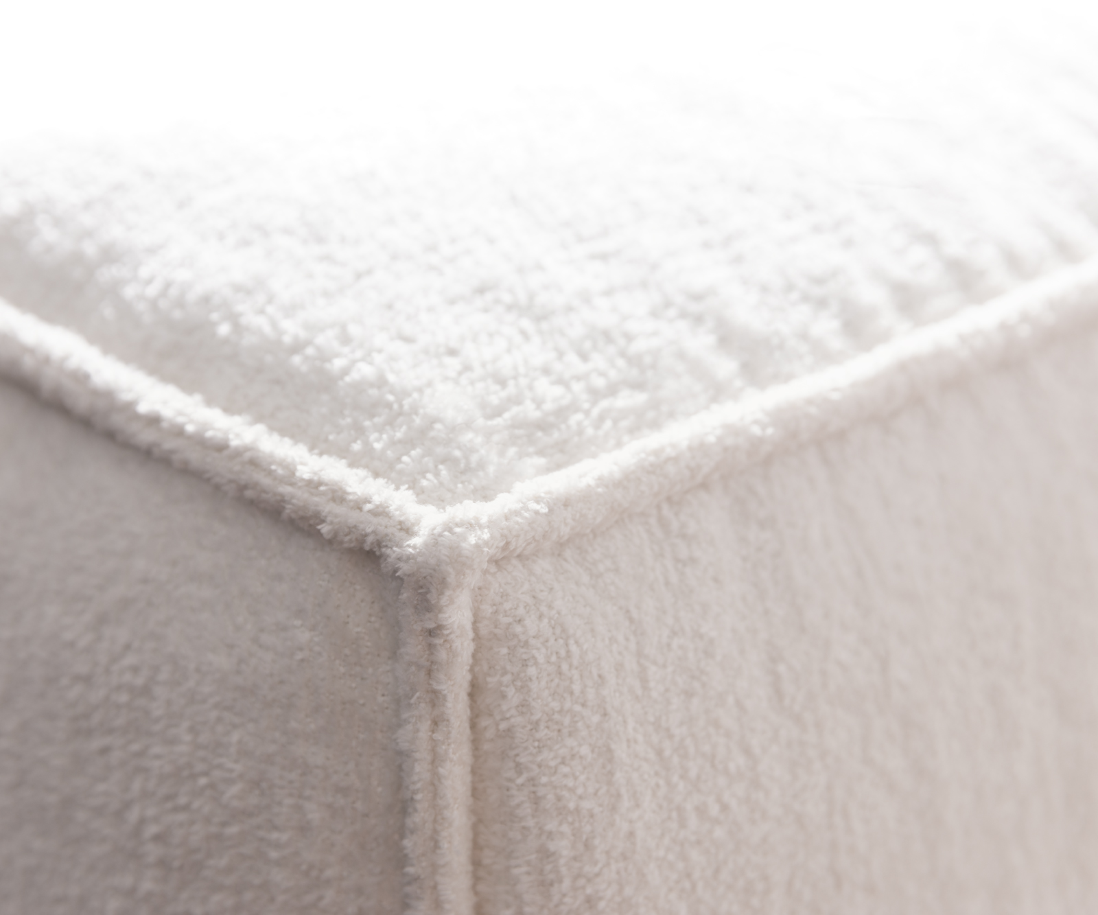 Pohovka v tvare U Freestyle 360x290 cm bouclé mäkký béžová lemovanie - Image 5