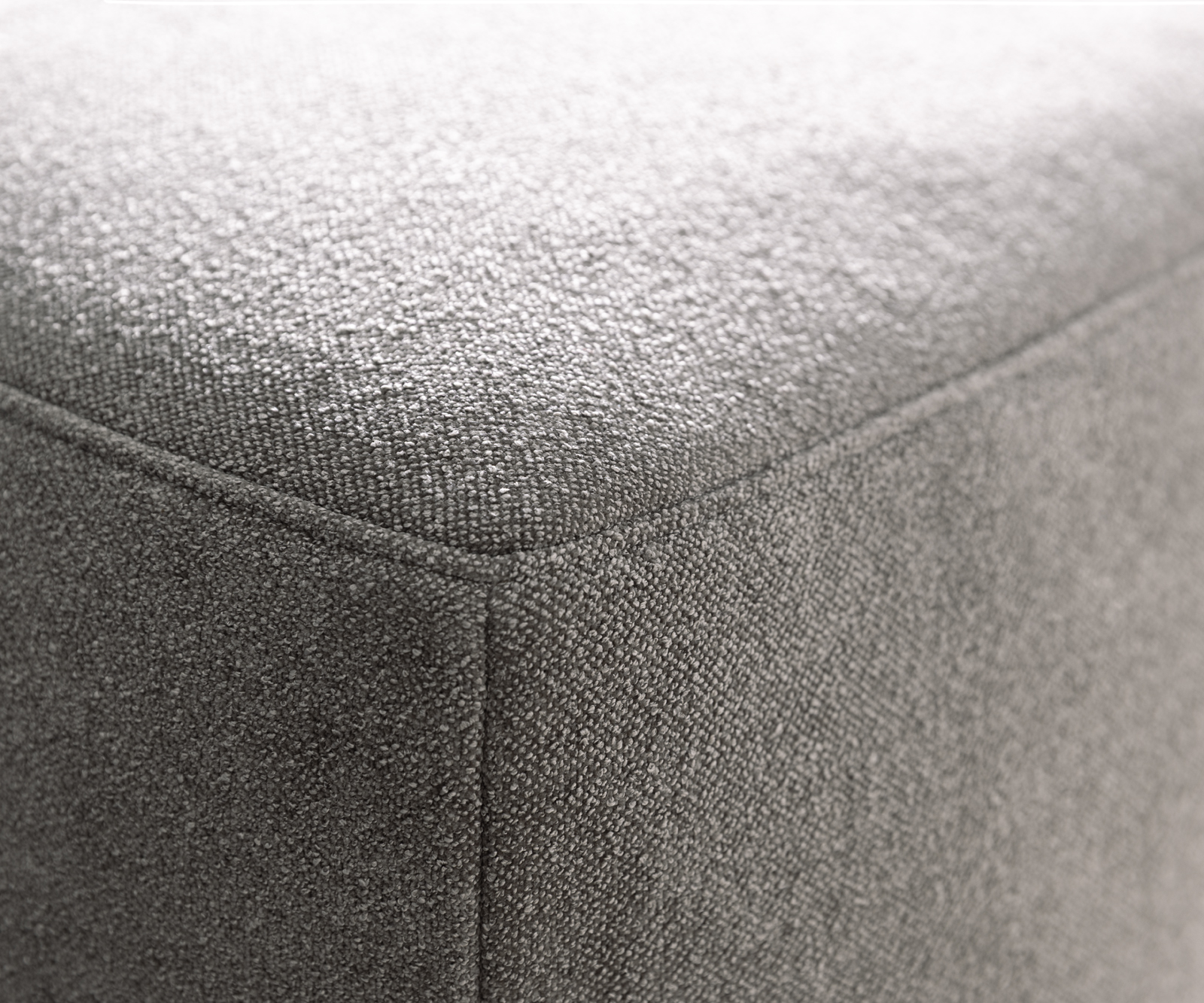 Veľká pohovka Freestyle 280x110 cm texturovaná látka mäkký sivá prešívanie - Image 5