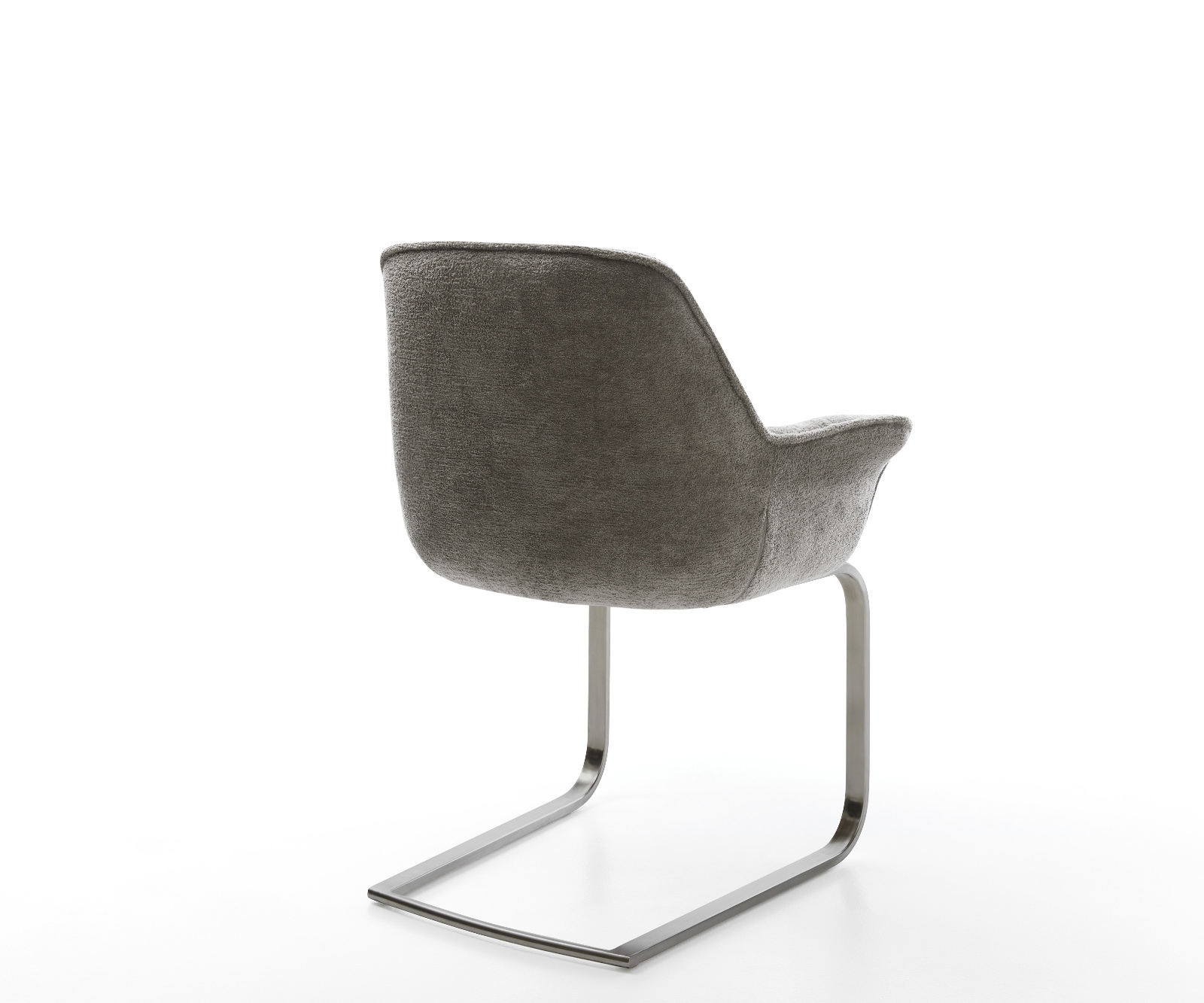 Konzolová jedálenská stolička Kaira-Flex bouclé mäkký tmavobéžová konzolová jedálenská stolička plochý grafitová - Image 5