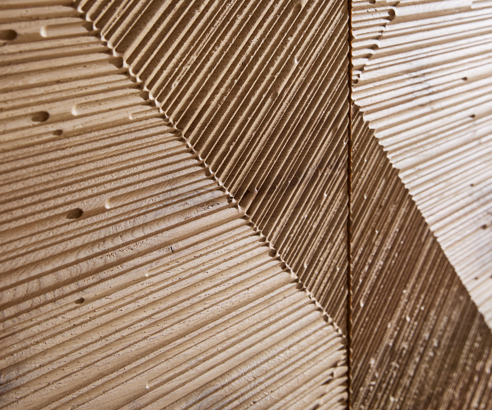 TV stolík Tereos 220 cm dub prírodný 3D efekt 4 dvierka podstava z nerezovej ocele kefovaná - Image 6