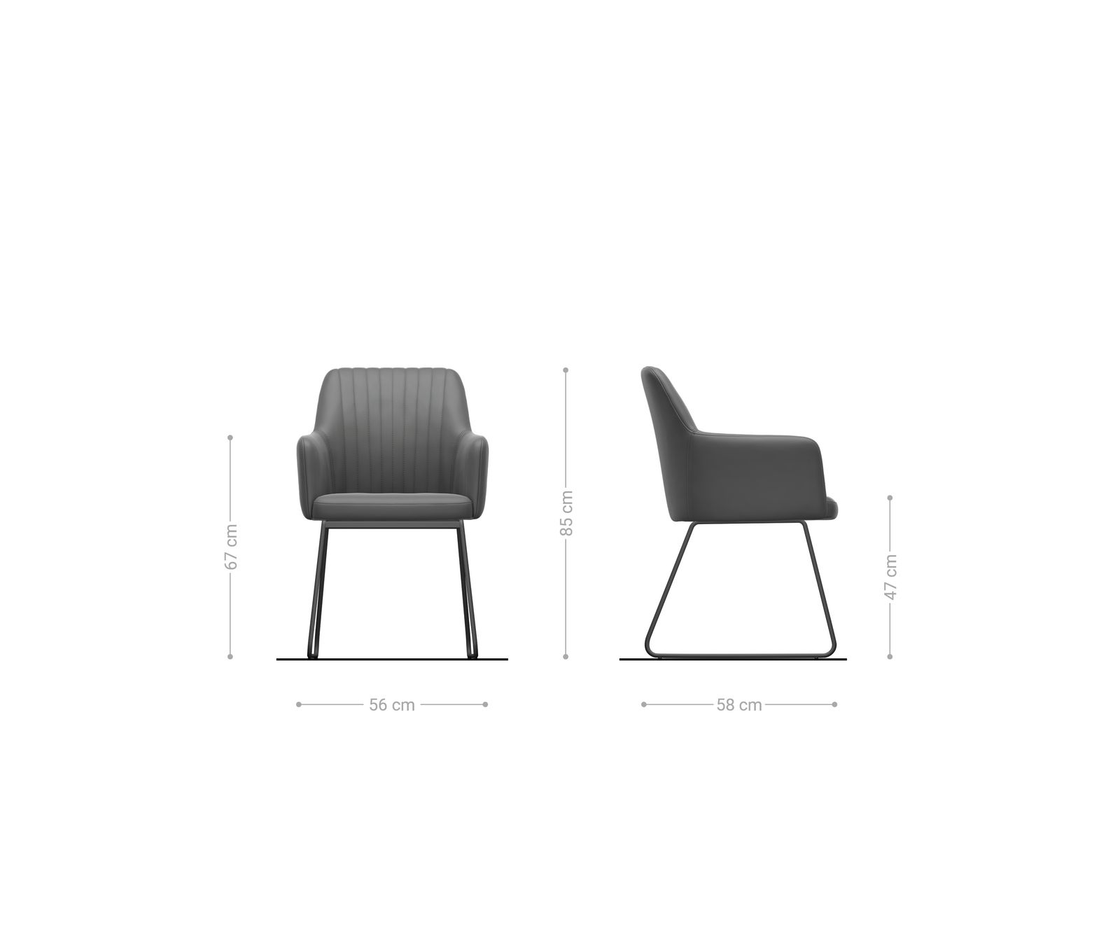 Jedálenská stolička Greg-Flex plyšový manšester krémovo biela tenká podstava nerezová oceľ vrecková pružina - Image 6