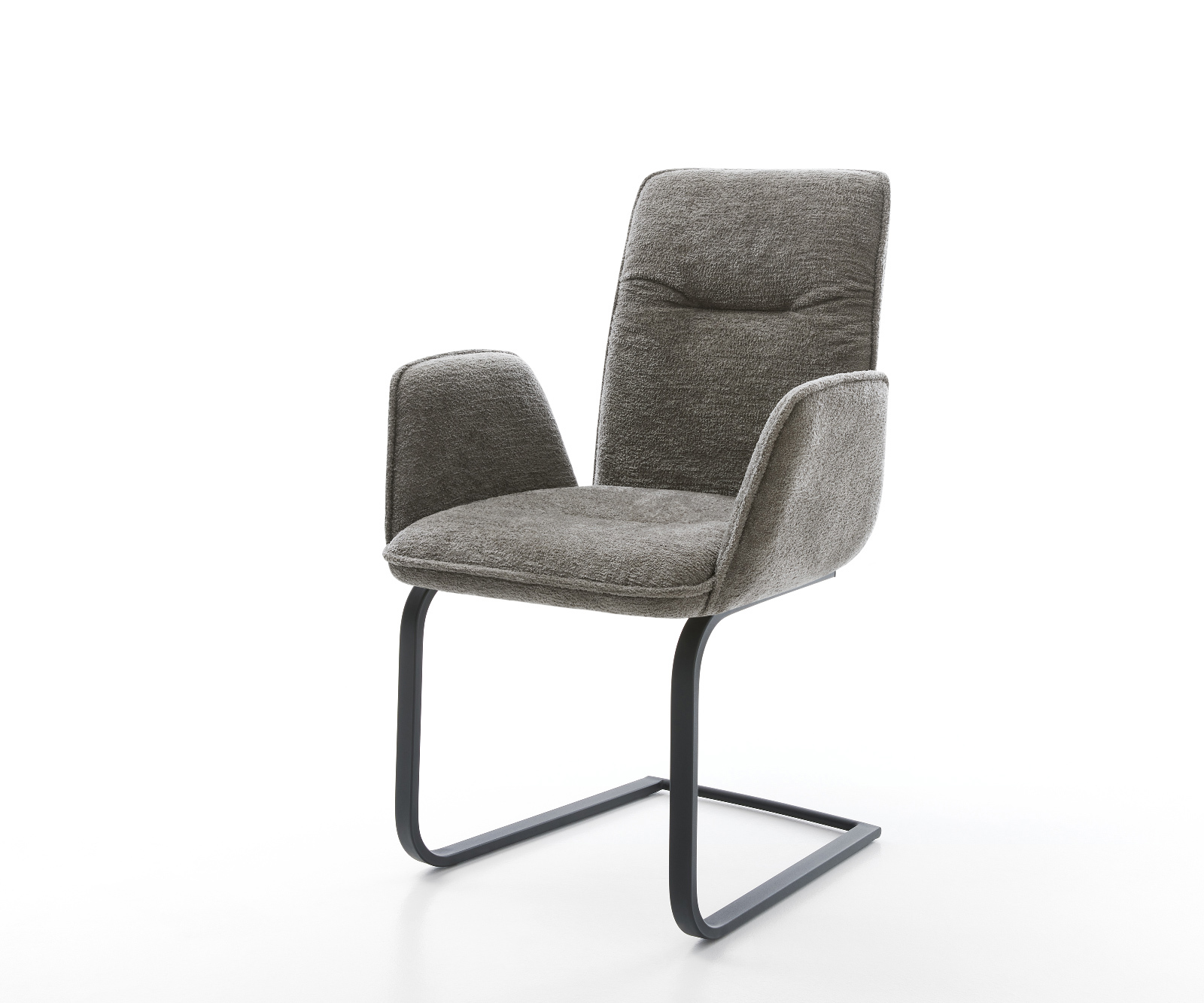 Konzolová podstava Vinja-Flex bouclé mäkký tmavobéžová konzolová podstava plochý čierna