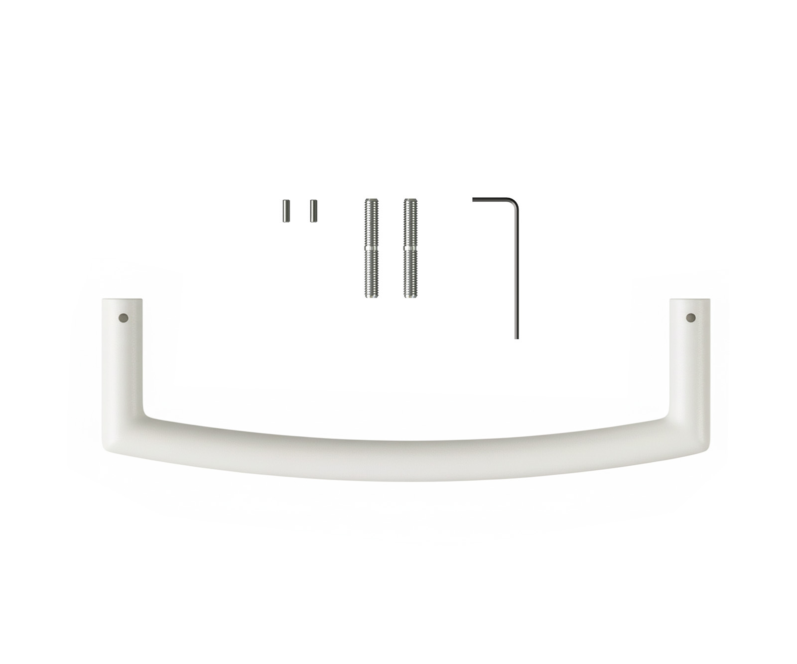 Úchyt na stoličku Flex plochý kov biela - Image 2