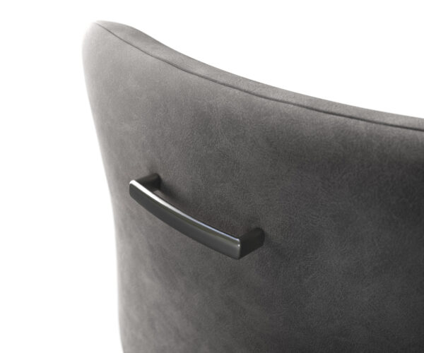 Úchytka na stoličku Flex plochá nerezová oceľ grafitová