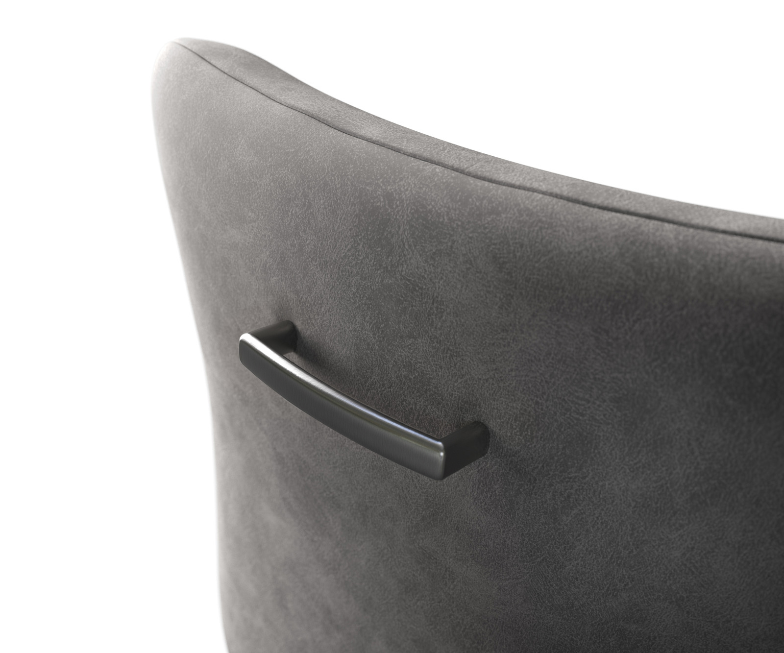 Úchytka na stoličku Flex plochá nerezová oceľ grafitová