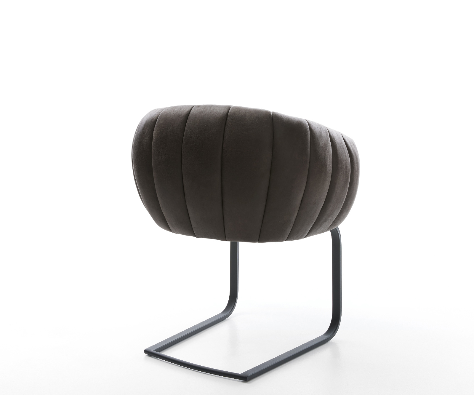 Konzolová jedálenská stolička Jada-Flex mikrovlákno antracitová vintage konzolová jedálenská stolička plochá čierna vrecková pružina - Image 5