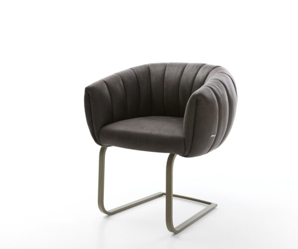 Konzolová jedálenská stolička Jada-Flex mikrovlákno antracitová vintage konzolová jedálenská stolička plochý titánová farba vrecková pružina