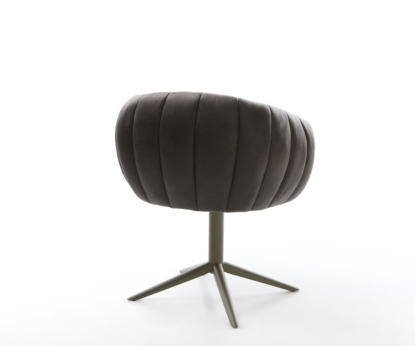 Jedálenská stolička Jada-Flex mikrovlákno antracitová vintage krížová podstava titánová farba 360° otočný hojdacia funkcia vrecková pružina - Image 5