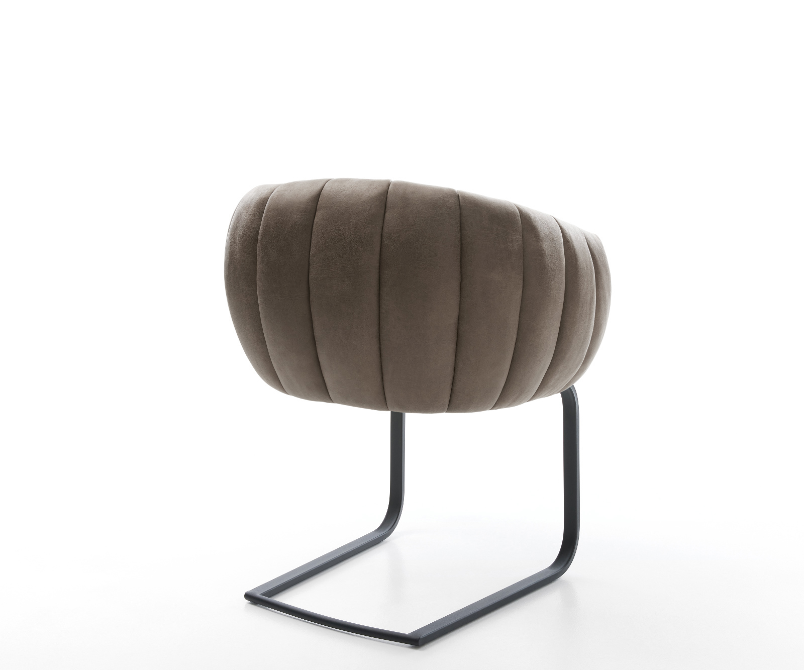 Konzolová jedálenská stolička Jada-Flex mikrovlákno taupe vintage konzolová jedálenská stolička plochá čierna vrecková pružina - Image 5