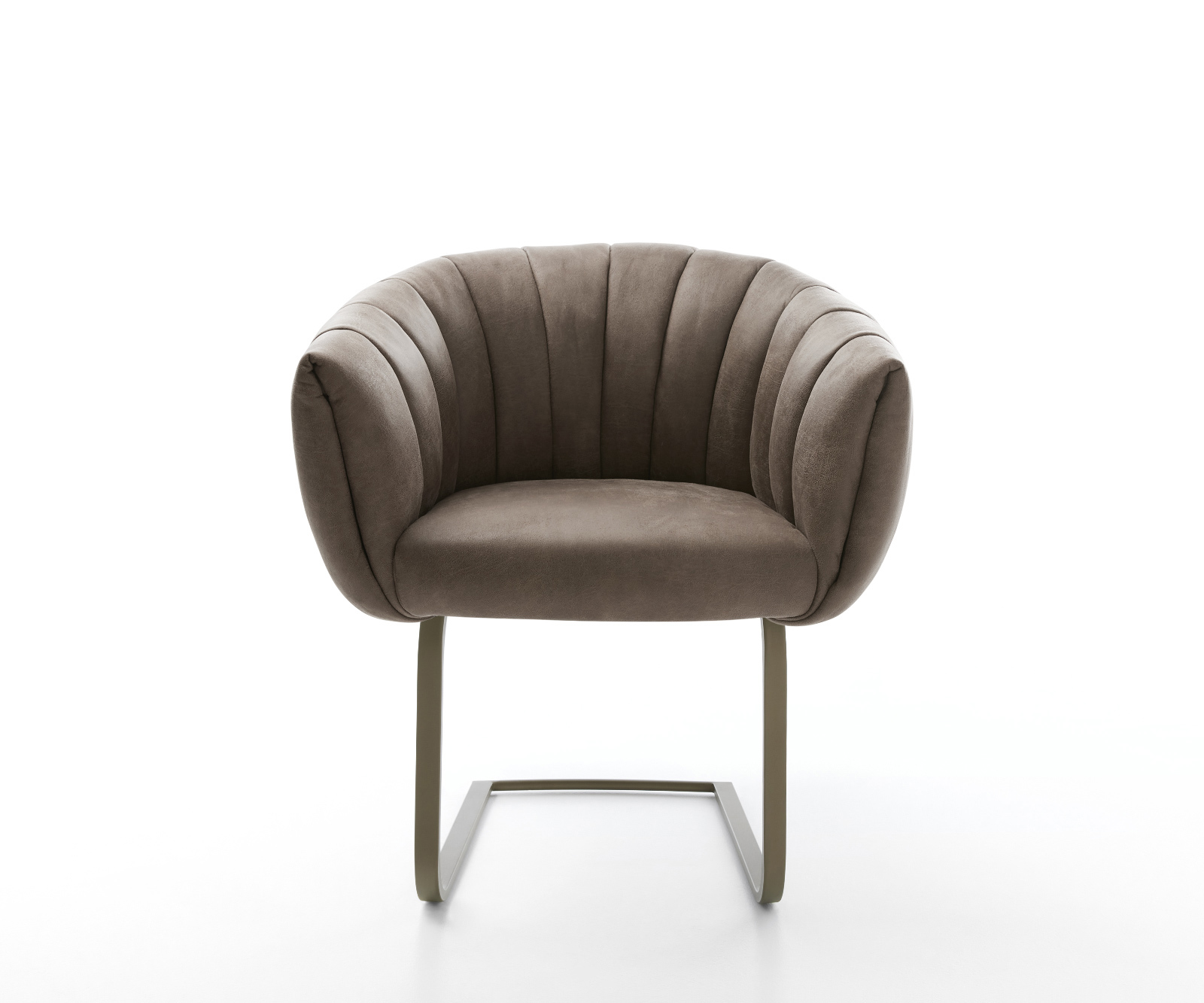 Konzolová jedálenská stolička Jada-Flex mikrovlákno taupe vintage konzolová jedálenská stolička plochá titánová farba vrecková pružina - Image 2