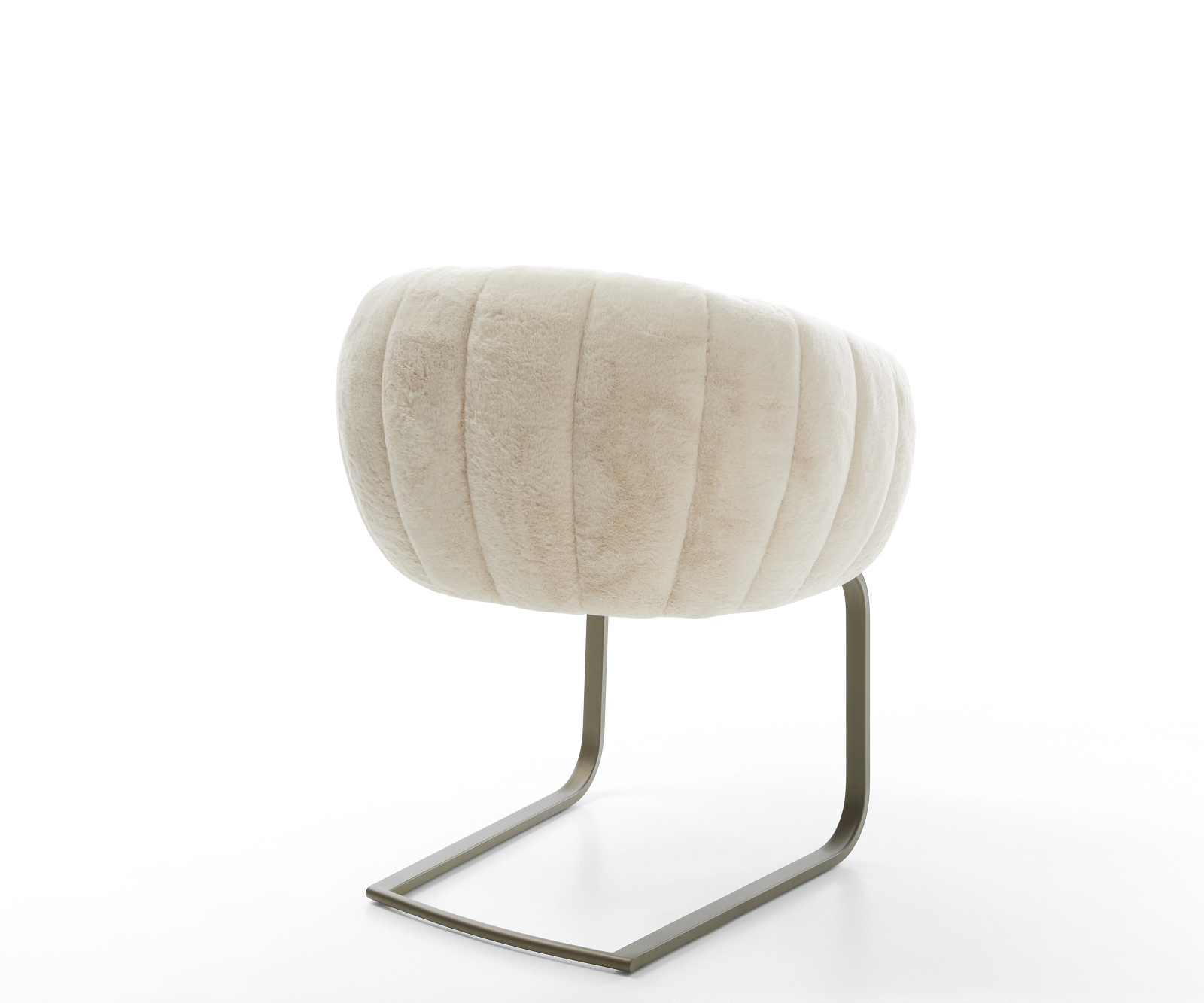 Konzolová jedálenská stolička Jada-Flex plyšový manšester krémovo biela konzolová jedálenská stolička plochý titánová farba vrecková pružina - Image 5