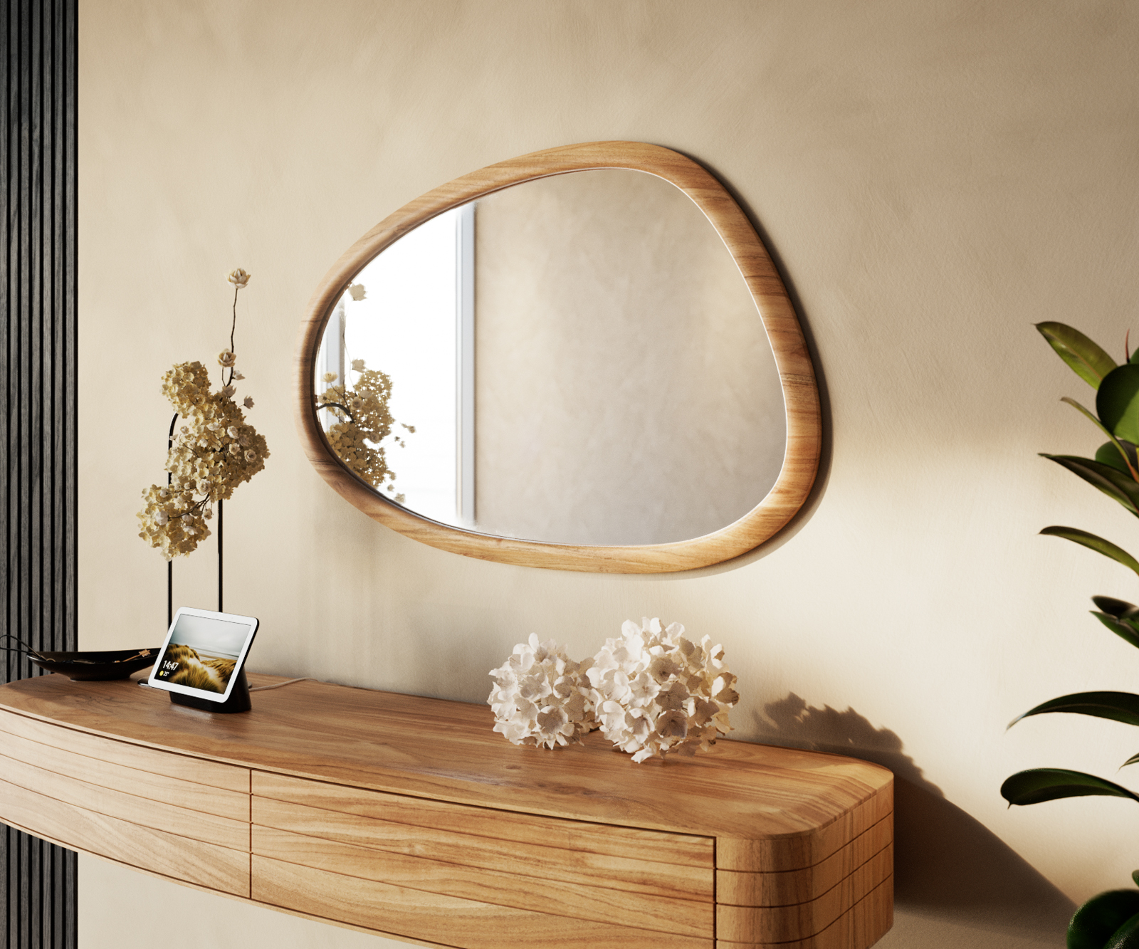 Zrkadlo Cermin 82×55 cm akácia Aura