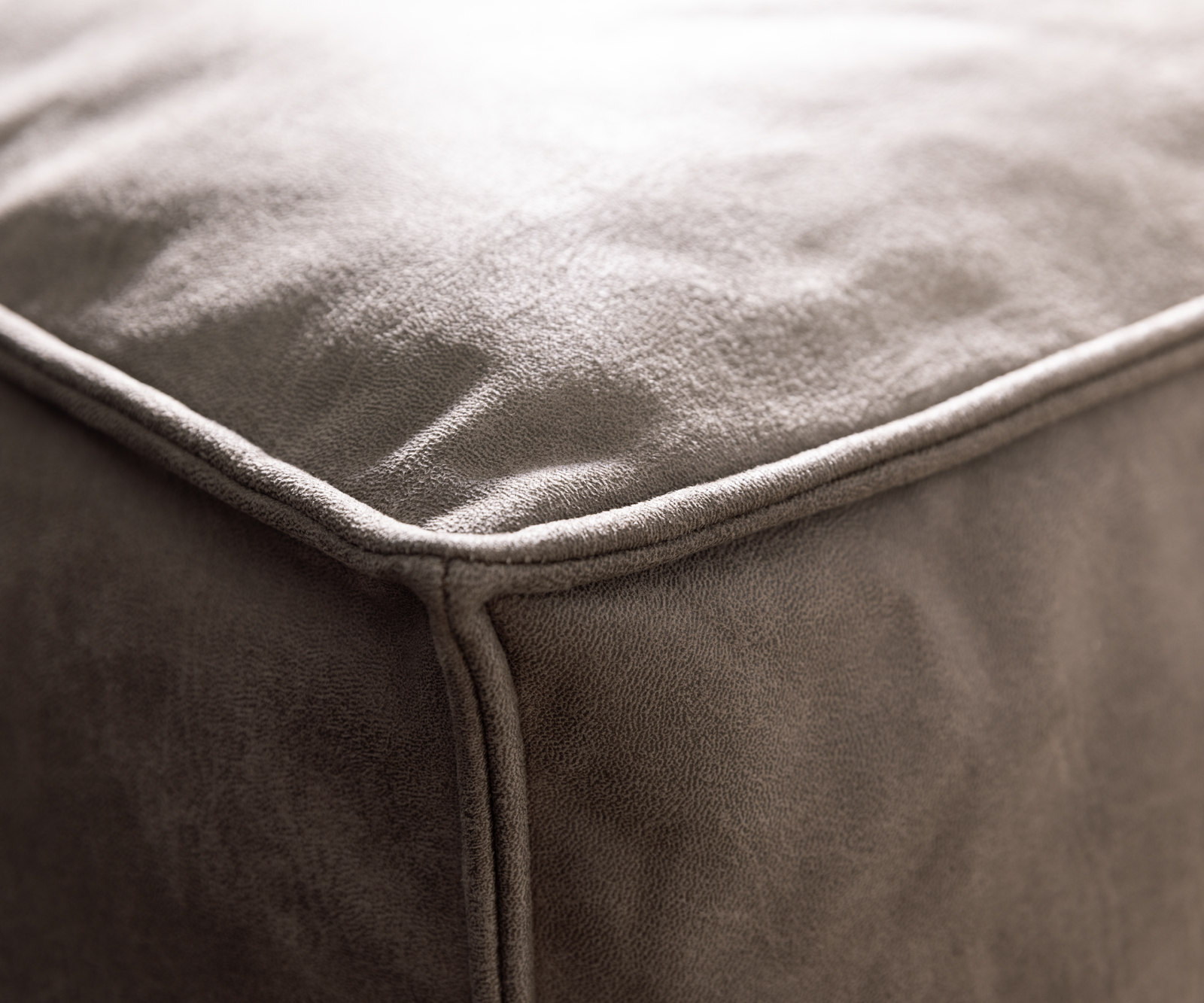 Veľká pohovka Freestyle 280x110 cm mikrovlákno taupe vintage lemovanie - Image 5