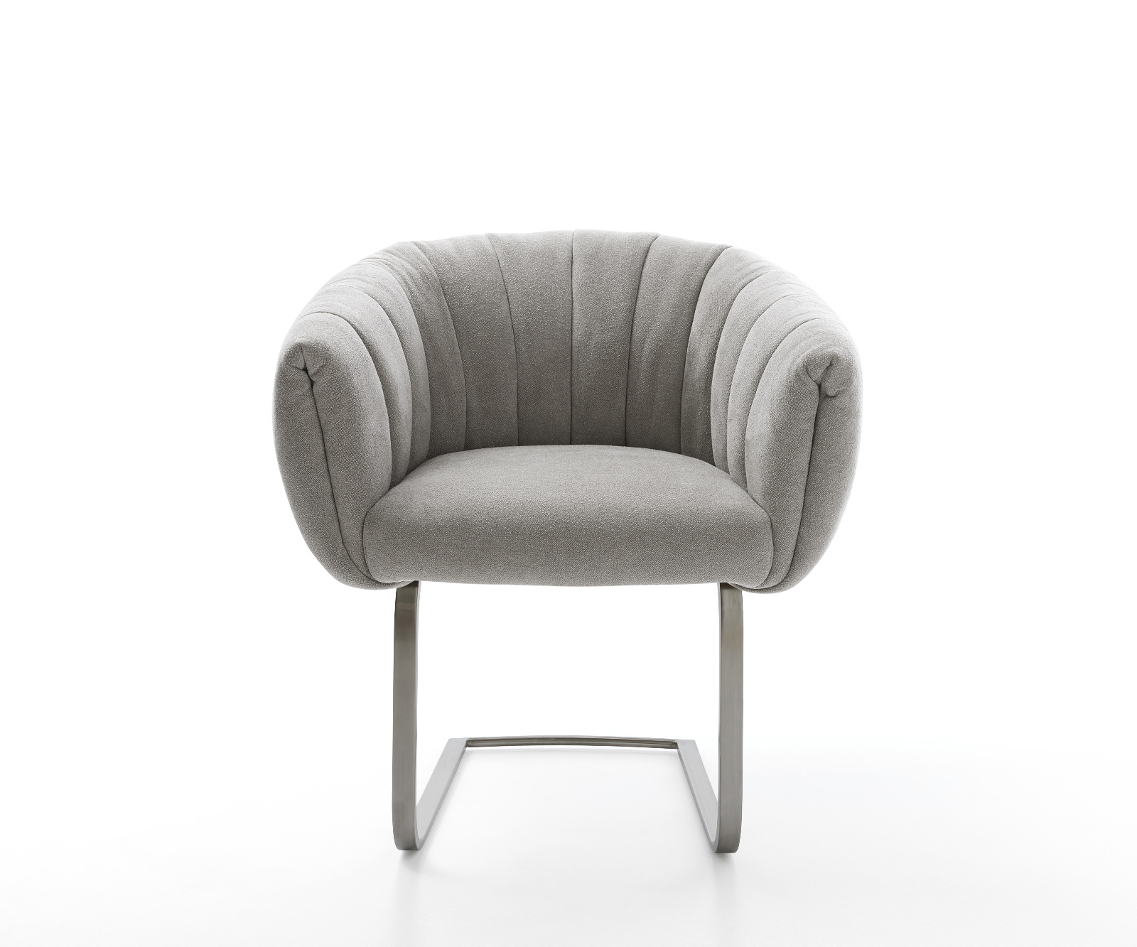 Konzolová jedálenská stolička Jada-Flex texturovaná látka mäkký sivá konzolová jedálenská stolička plochý grafit vrecková pružina - Image 2