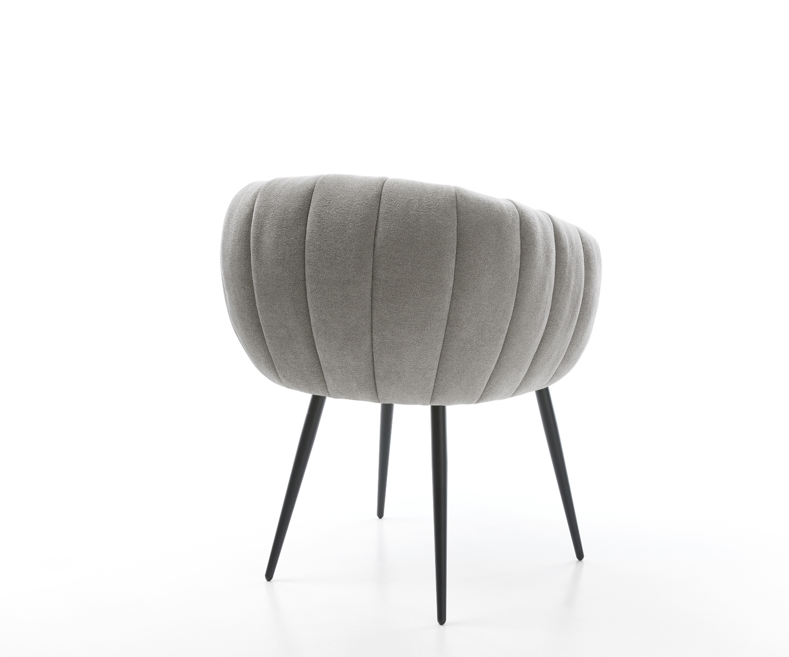 Jedálenská stolička Jada-Flex texturovaná látka mäkký sivá 4-nohá zúžená čierna vrecková pružina - Image 5