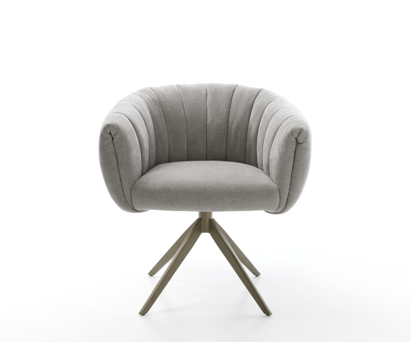 Jedálenská stolička Jada-Flex texturovaná látka mäkký sivá krížová podstava široká titánová farba 360° otočná hojdacia funkcia vrecková pružina - Image 2