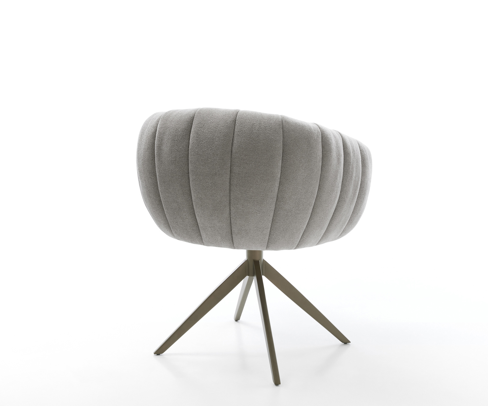 Jedálenská stolička Jada-Flex texturovaná látka mäkký sivá krížová podstava široká titánová farba 360° otočná hojdacia funkcia vrecková pružina - Image 5