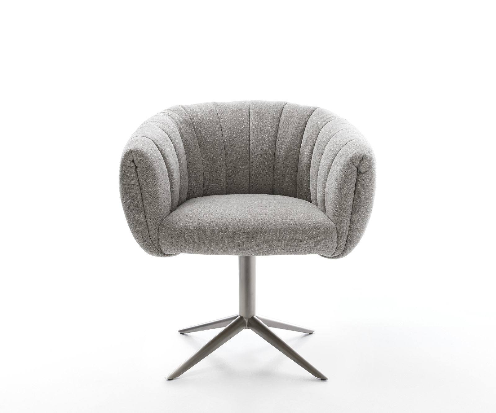 Jedálenská stolička Jada-Flex texturovaná látka mäkký sivá krížová podstava grafitová 360° otočná hojdacia funkcia vrecková pružina - Image 2