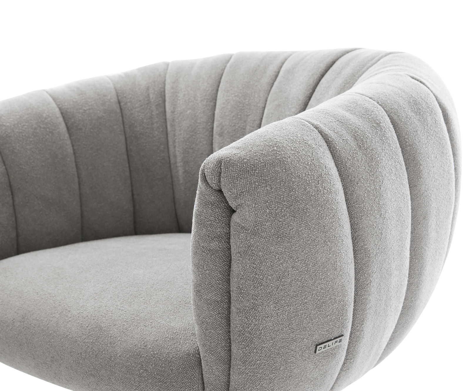 Jedálenská stolička Jada-Flex texturovaná látka mäkký sivá krížová podstava grafitová 360° otočná hojdacia funkcia vrecková pružina - Image 4