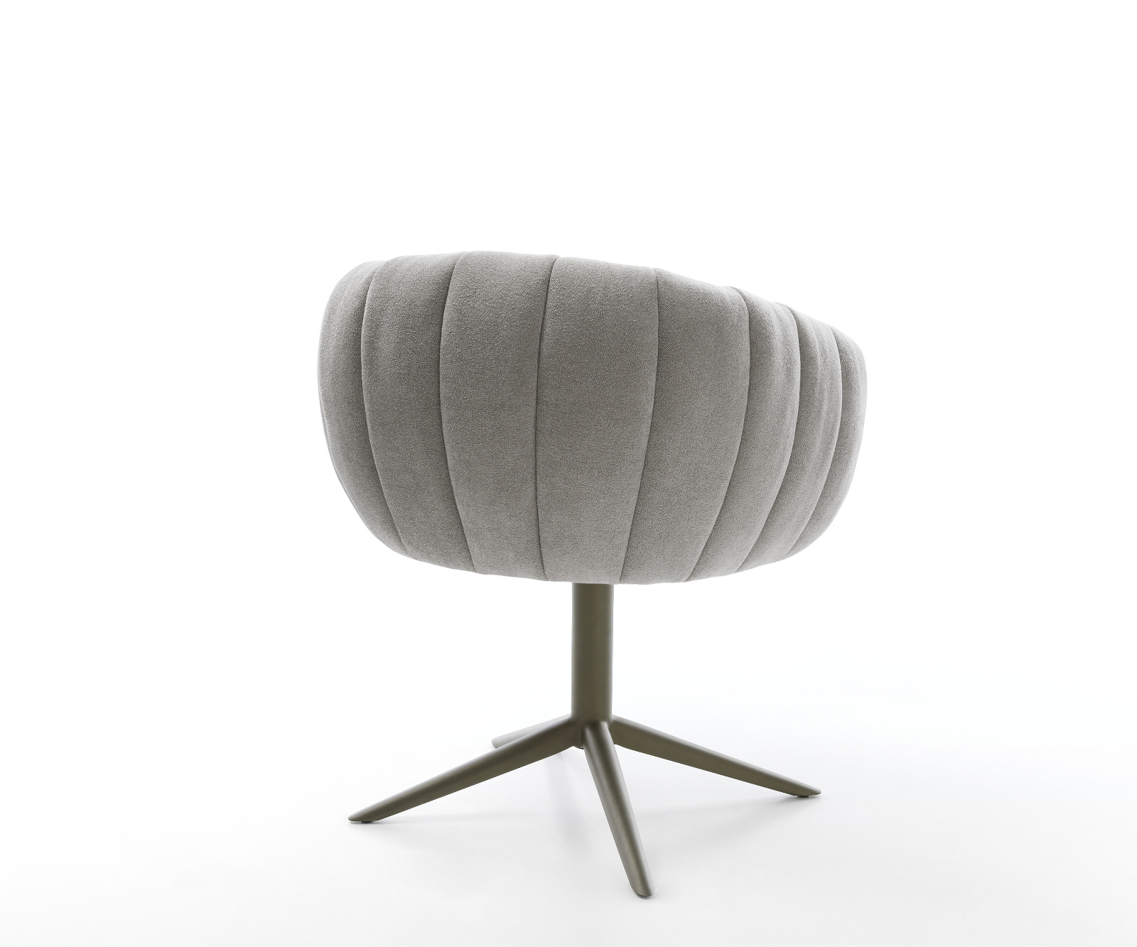 Jedálenská stolička Jada-Flex texturovaná látka mäkký sivá krížová podstava titánová farba 360° otočná hojdacia funkcia vrecková pružina - Image 5