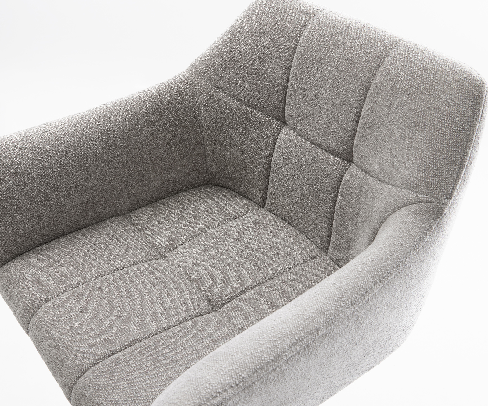 Barová stolička Yulo-Flex texturovaná látka mäkký otočná podstava výškovo nastaviteľná nerezová oceľ striebornošedá - Image 4