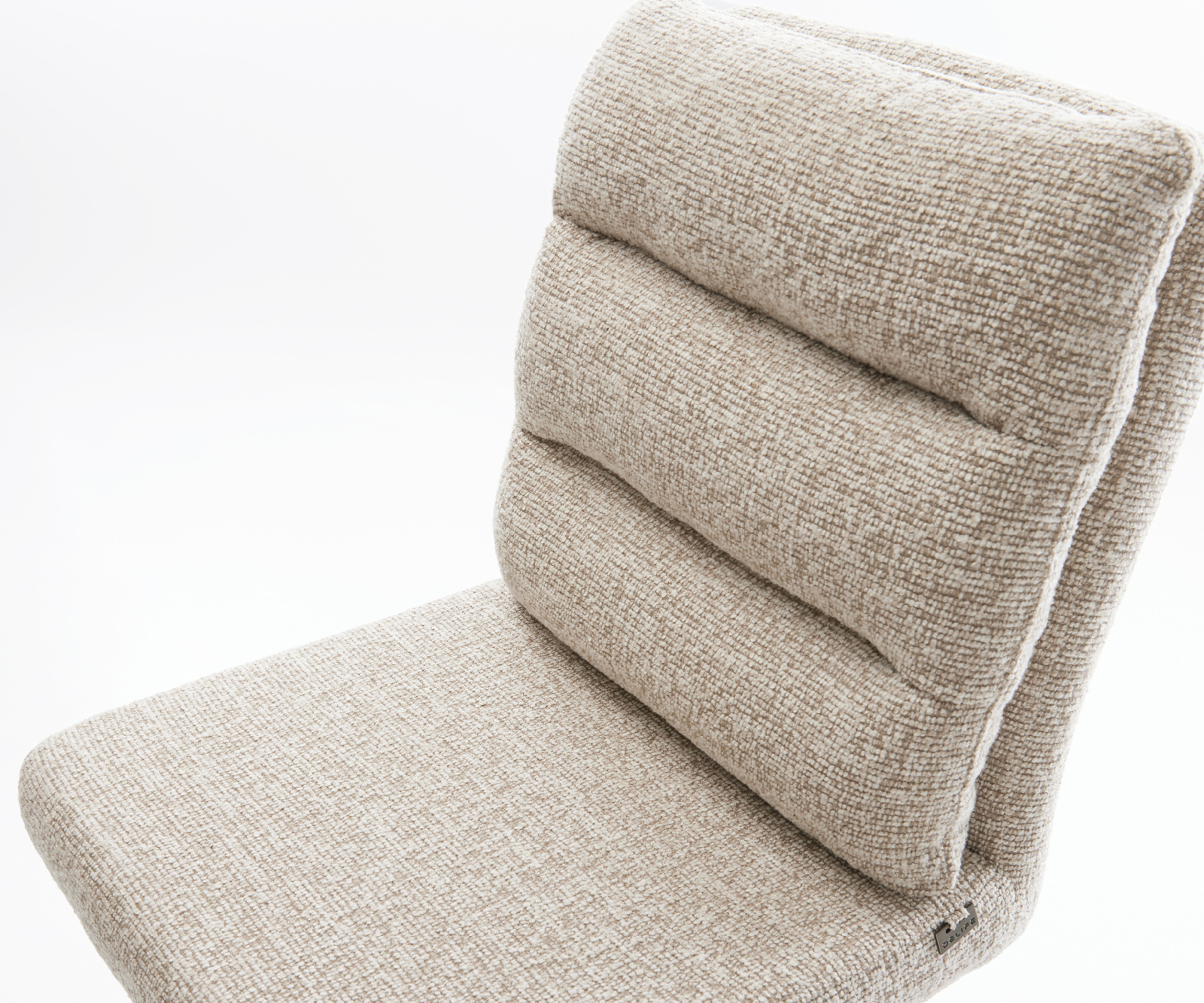 Barová stolička Pela-Flex tkanina mäkký béžová otočná podstava výškovo nastaviteľná kov čierna - Image 4