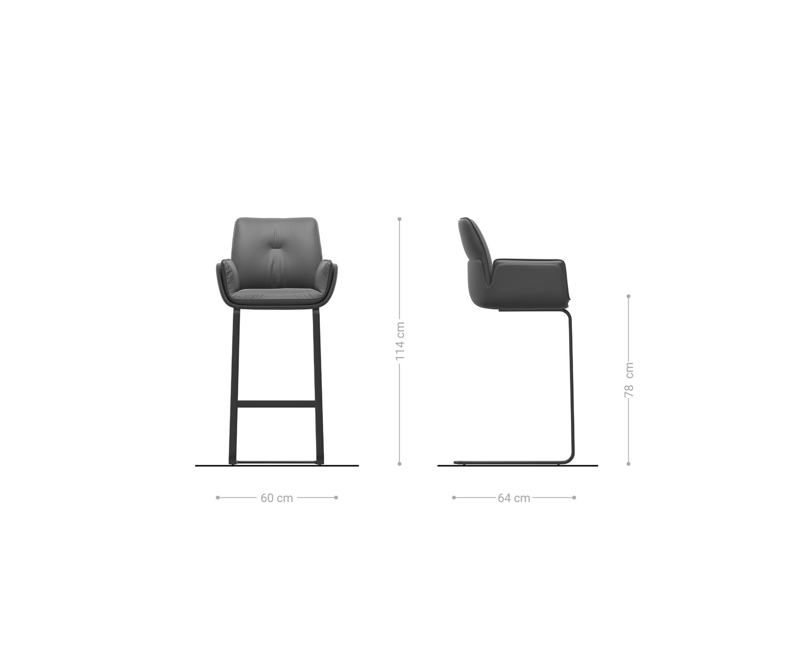 Barová stolička Nela-Flex bouclé mäkký béžová konzolová podstava plochá nerezová oceľ strieborno-šedá - Image 6