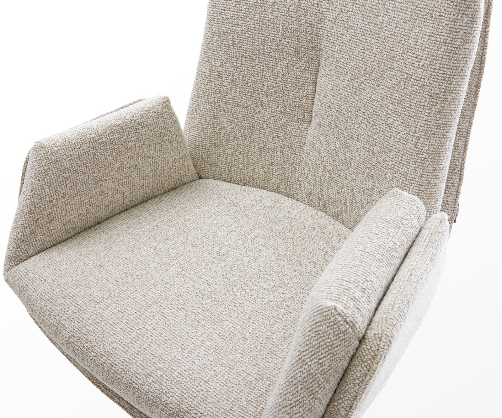 Barová stolička Clea-Flex tkanina mäkký otočná podstava výškovo nastaviteľná nerezová oceľ striebornošedá - Image 4