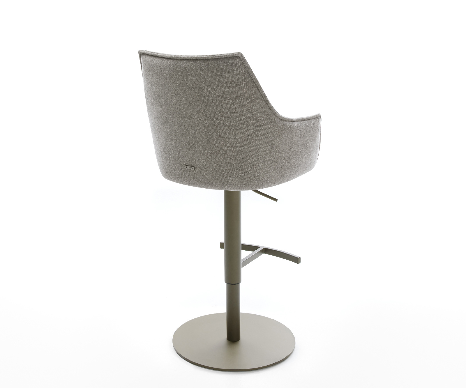 Barová stolička Alja-Flex texturovaná látka mäkký otočná podstava výškovo nastaviteľná kov titánová vrecková pružina - Image 5