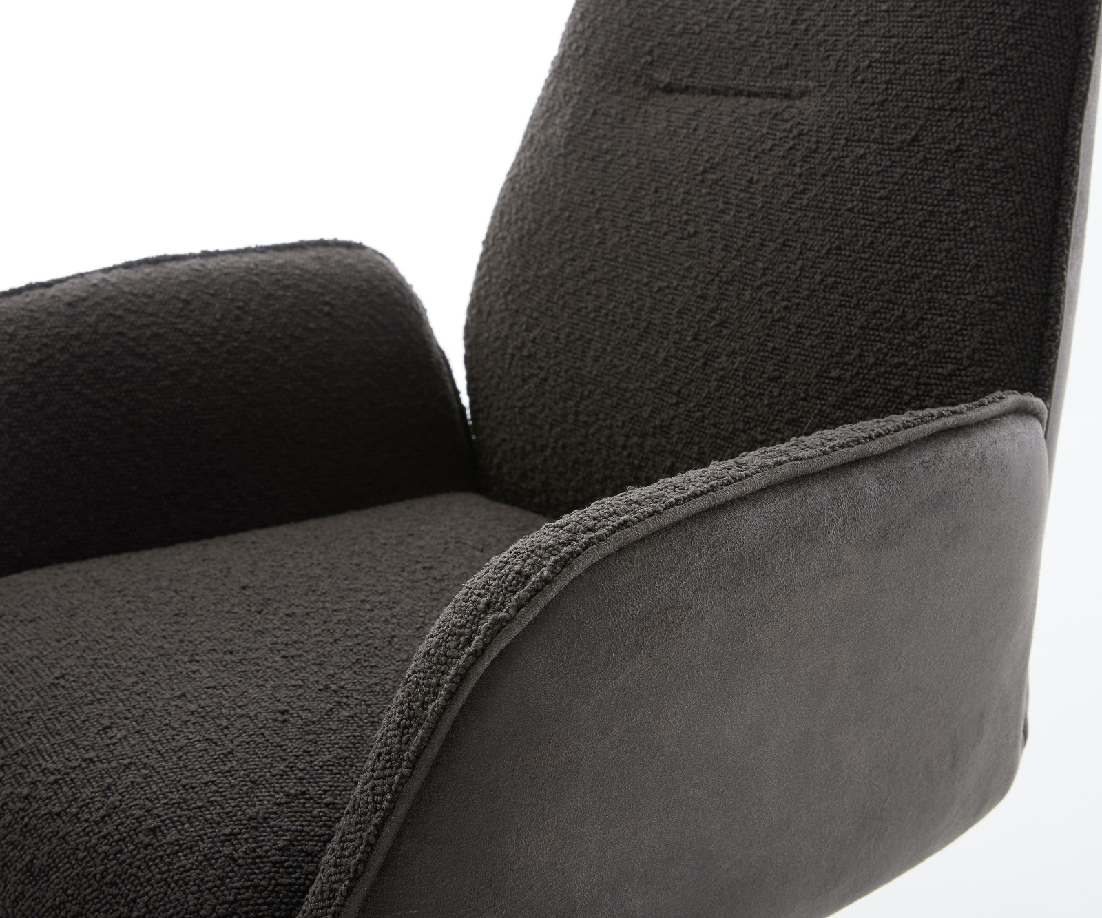 Jedálenská stolička Zoa-Flex zmiešané materiály čierna tenká podstava čierna vrecková pružina - Image 4